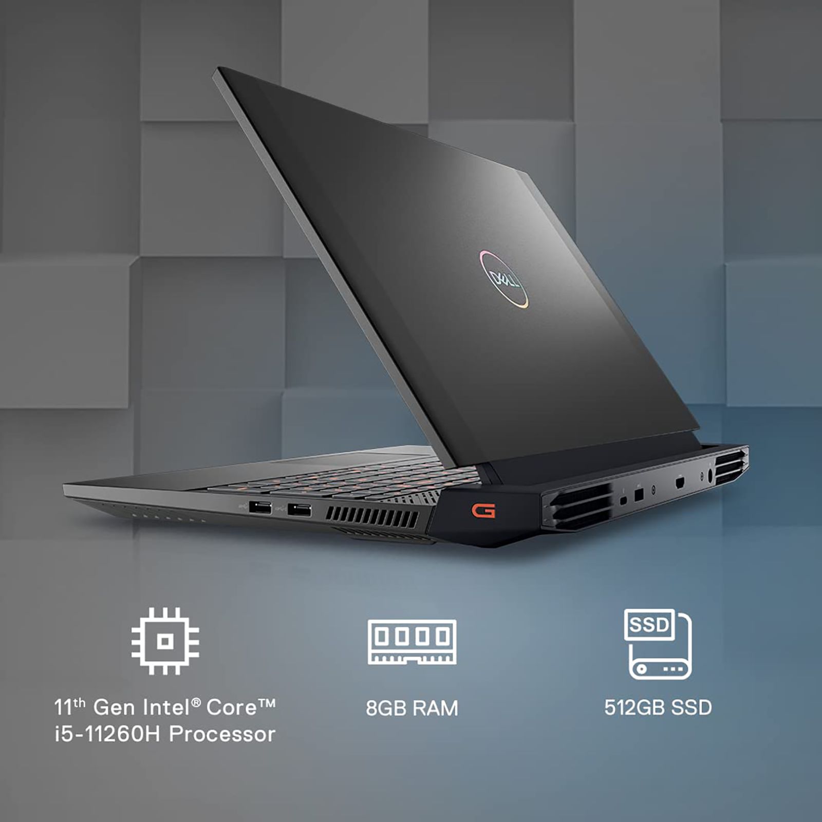 DELL G15 Intel Core i5 11th Gen (15.6 inch, 8GB, 512GB, Windows 11, MS Office 2021, NVIDIA GeForce RTX 3050 Graphics, FHD LED-Backlit Display, Dark Shadow Grey, D560825WIN9B)_14