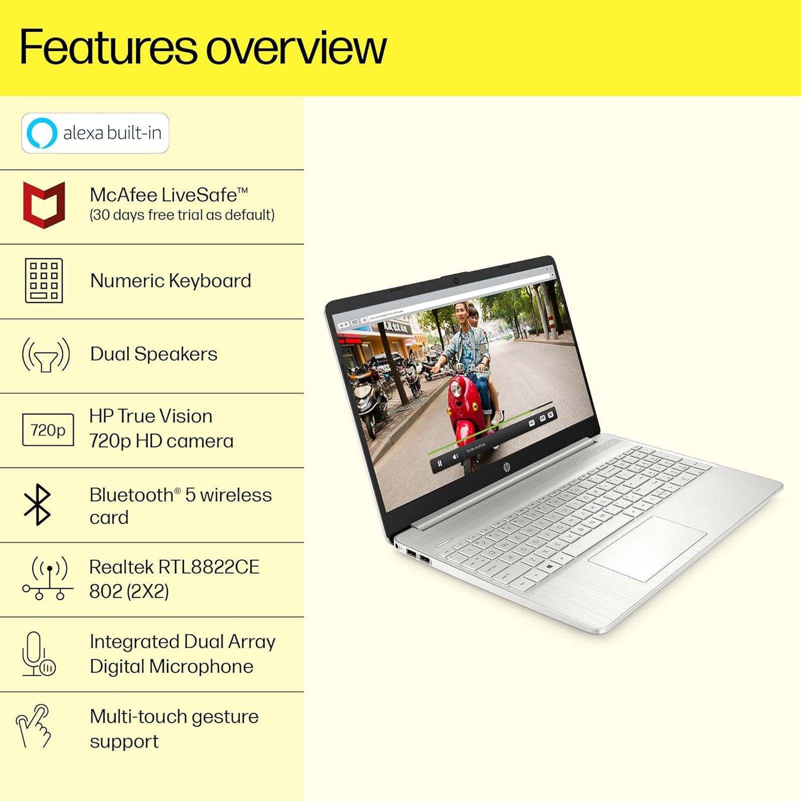 HP 15s-dr3506TU Intel Core i3 11th Gen Laptop (8GB, 256GB SSD, 1TB HDD, Windows 11 Home, 15.6 inch Full HD Display, Natural Silver, 1.75 KG)_6