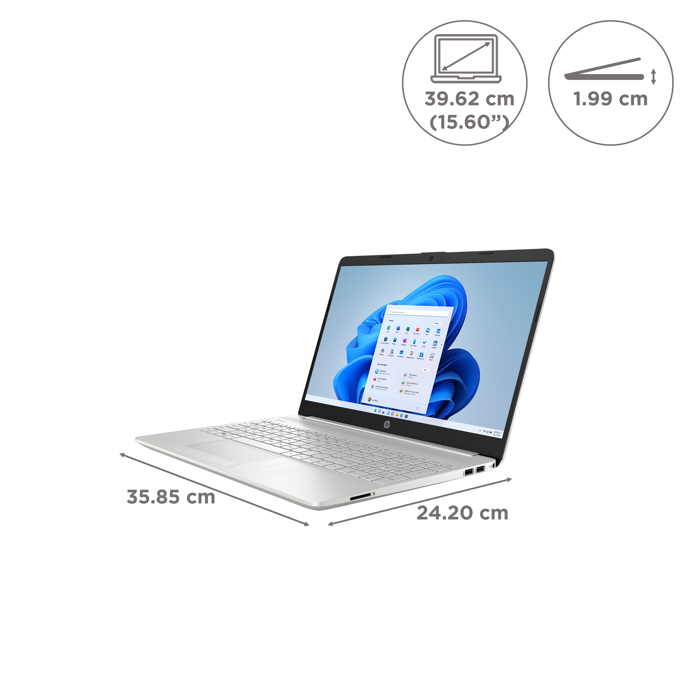 HP 15s-dr3506TU Intel Core i3 11th Gen Laptop (8GB, 256GB SSD, 1TB HDD, Windows 11 Home, 15.6 inch Full HD Display, Natural Silver, 1.75 KG)_2
