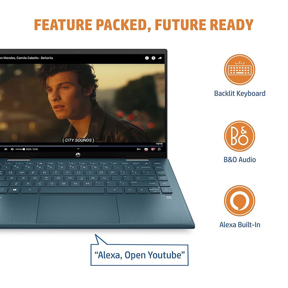 HP Pavilion x360 14-dy0208TU Intel Core i3 11th Gen Touchscreen 2-in-1 Laptop (8GB, 512GB SSD, Windows 11 Home, 14 inch Full HD IPS Display, MS Office 2019, Spruce Blue, 1.75 KG)_11