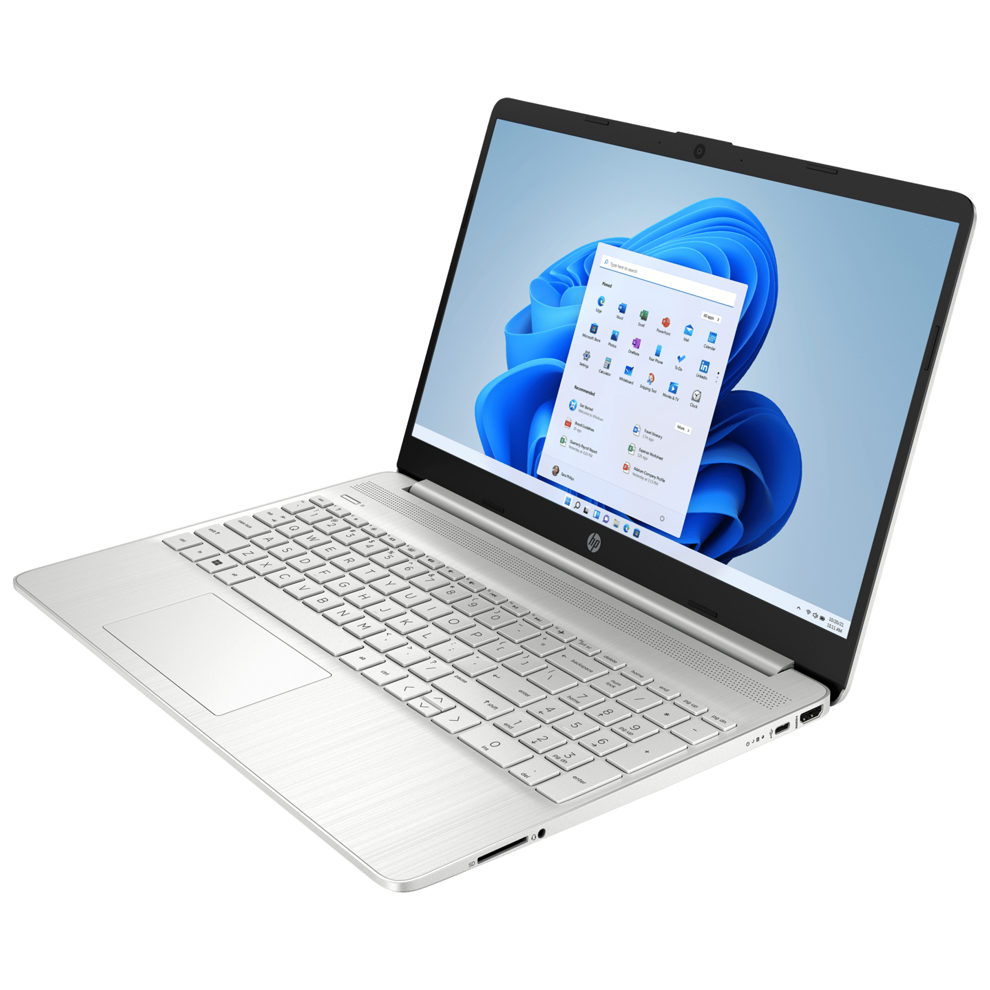 HP 15s-fr2514TU Intel Core i3 11th Gen Thin & Light Laptop (8GB, 256GB SSD, Windows 11 Home, 15.6 inch HD Display, MS Office 2021, Natural Silver, 1.7 KG)_4