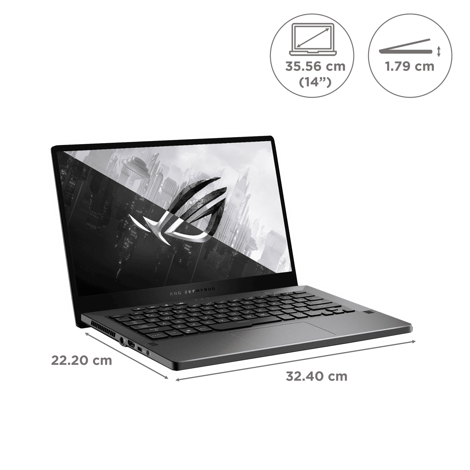 ASUS ROG Zephyrus G14 GA401QC-K2189WS AMD Ryzen 7 (14 inch, 16GB, 512GB, Windows 11 Home, MS Office 2019, NVIDIA GeForce RTX 3050, IPS Display, Eclipse Gray, 90NR05T3-M002N0) ASUS ROG Zephyrus G14 GA401QC-K2189WS AMD Ryzen 7 (14 inch, 16GB, 512GB, Windows 11 Home, MS Office 2019, NVIDIA GeForce RTX 3050, IPS Display, Eclipse Gray, 90NR05T3-M002N0)_2