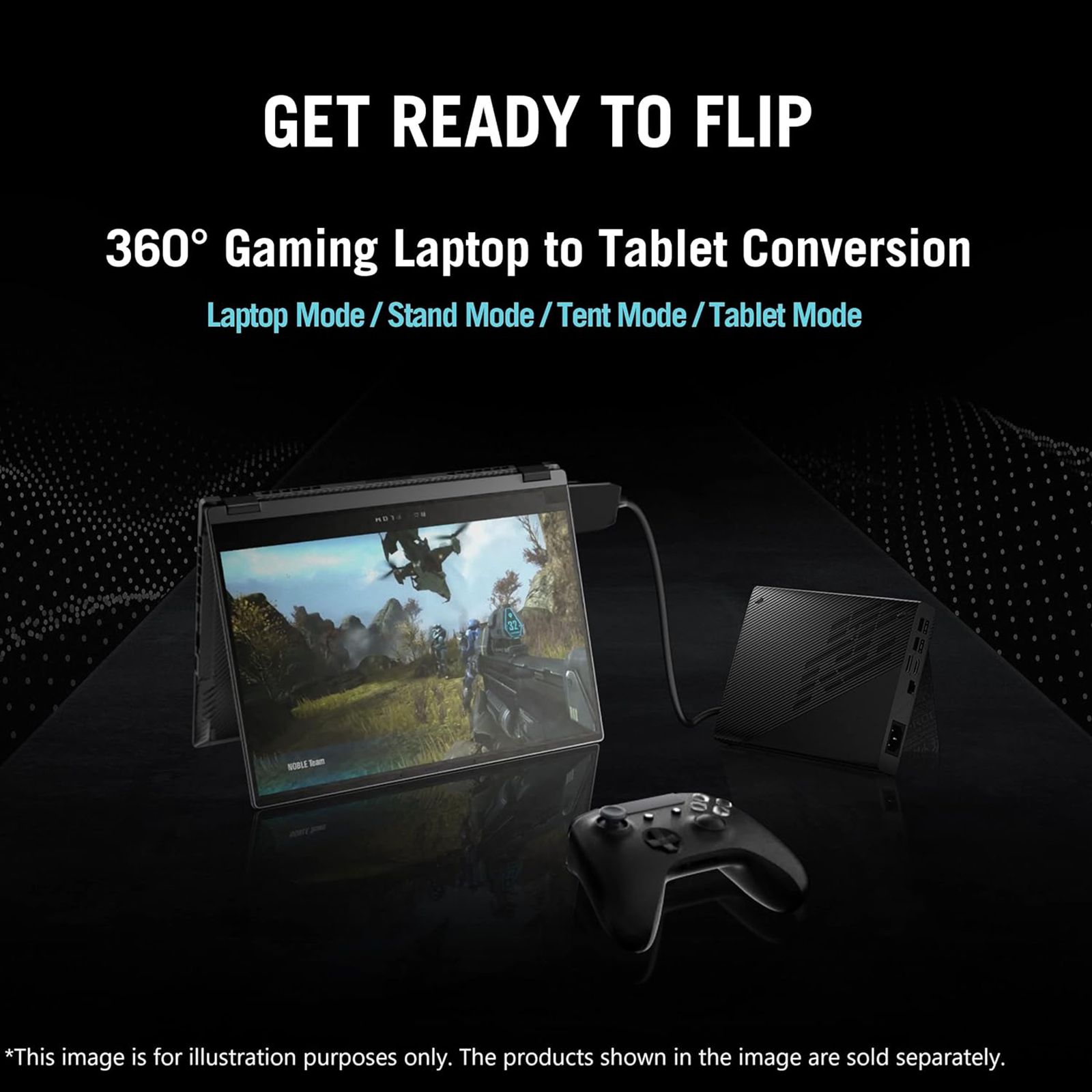 ASUS ROG Flow X13 AMD Ryzen 7 (13.4 inch, 16GB, 1TB, Windows 11 Home, MS Office Home and Student, NVIDIA GeForce RTX 3050 Laptop GPU, FHD+ IPS Display, Off Black, GV301RC-LJ022WS)_12
