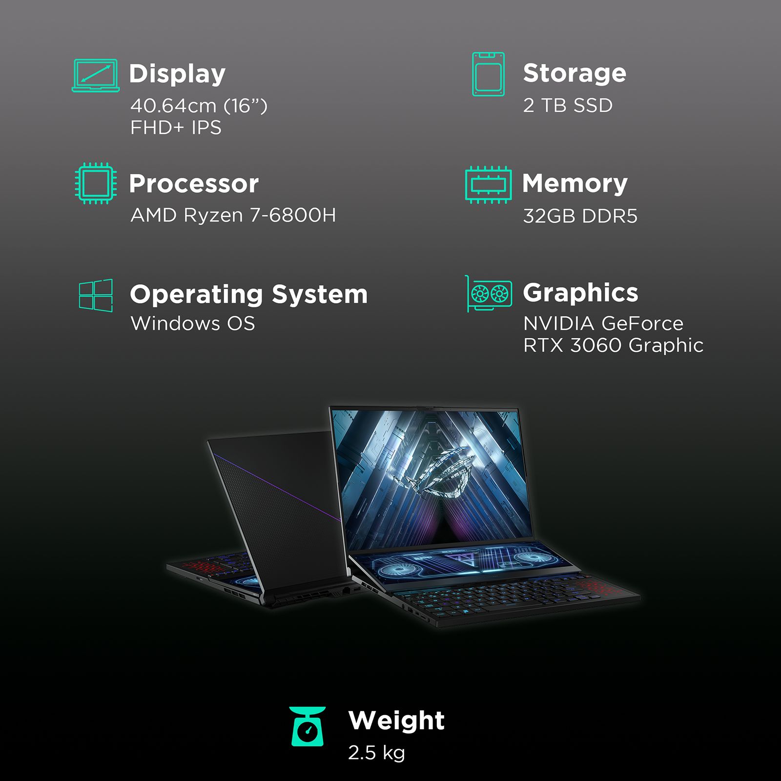ASUS ROG Zephyrus G14 AMD Ryzen 7 (16 inch, 32GB, 2TB, Windows 11 Home, MS Office Home and Student, NVIDIA GeForce RTX 3060 Laptop GPU, FHD+ IPS Display, Black, GX650RM-LS019WS) ASUS ROG Zephyrus G14 AMD Ryzen 7 (16 inch, 32GB, 2TB, Windows 11 Home, MS Office Home and Student, NVIDIA GeForce RTX 3060 Laptop GPU, FHD+ IPS Display, Black, GX650RM-LS019WS)_3
