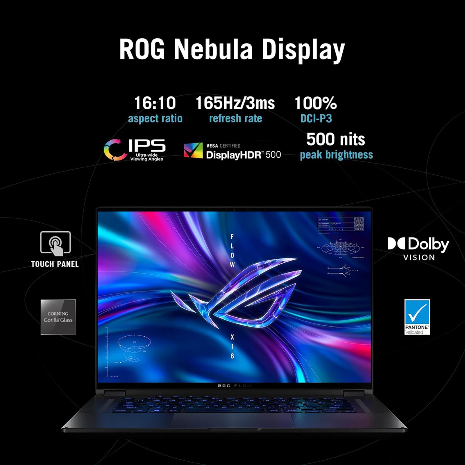 ASUS ROG Flow X16 AMD Ryzen 7 (16 inch, 16GB, 1TB, Windows 11 Home, MS Office Home and Student, NVIDIA GeForce RTX 3060, QHD+ IPS Display, Eclipse Gray, GV601RM-M6054WS)_15