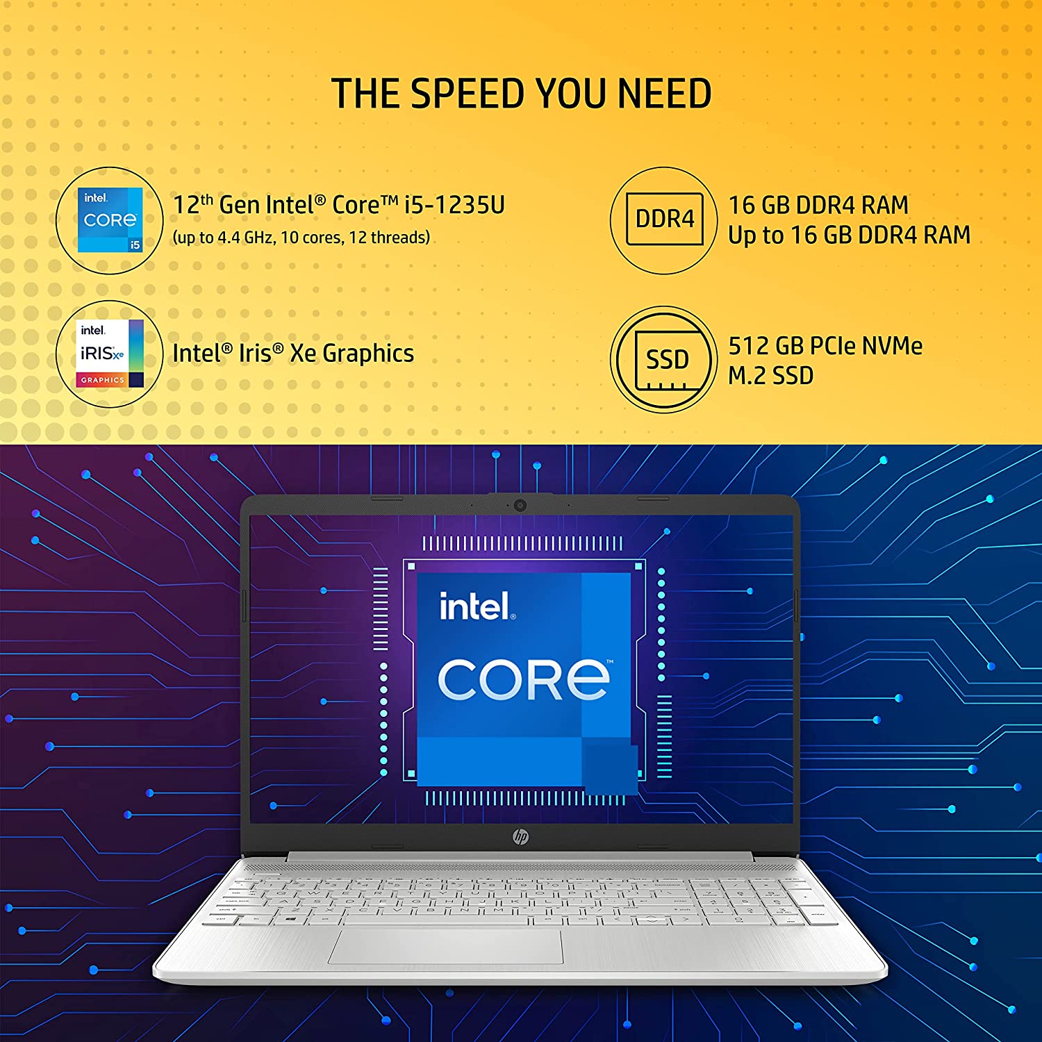 HP 15s-fq5112TU Intel Core i5 12th Gen (15.6 inch, 16GB, 512GB, Windows 11 Home, MS Office Home and Student 2021, Intel Iris Xe Graphics, Full HD Display, Natural Silver, 6Q2M3PA#ACJ) HP 15s-fq5112TU Intel Core i5 12th Gen (15.6 inch, 16GB, 512GB, Windows 11 Home, MS Office Home and Student 2021, Intel Iris Xe Graphics, Full HD Display, Natural Silver, 6Q2M3PA#ACJ)_7