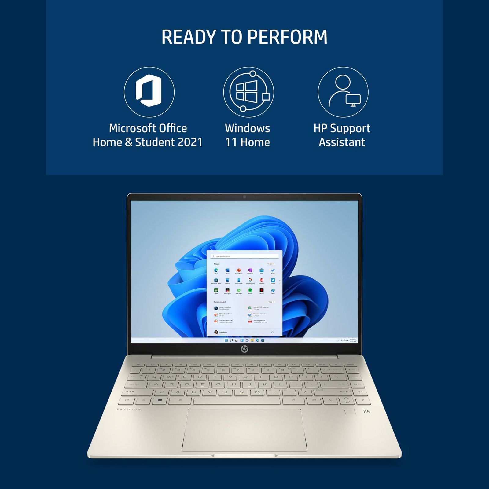 HP Pavilion Plus EH0025TU Intel Core i5 12th Gen (14 inch, 16GB, 512GB, Windows 11, MS Office Home and Student, Intel Iris Xe Graphics, Full HD IPS Display, Warm Gold Aluminium, 6H2F4PA#ACJ)_12