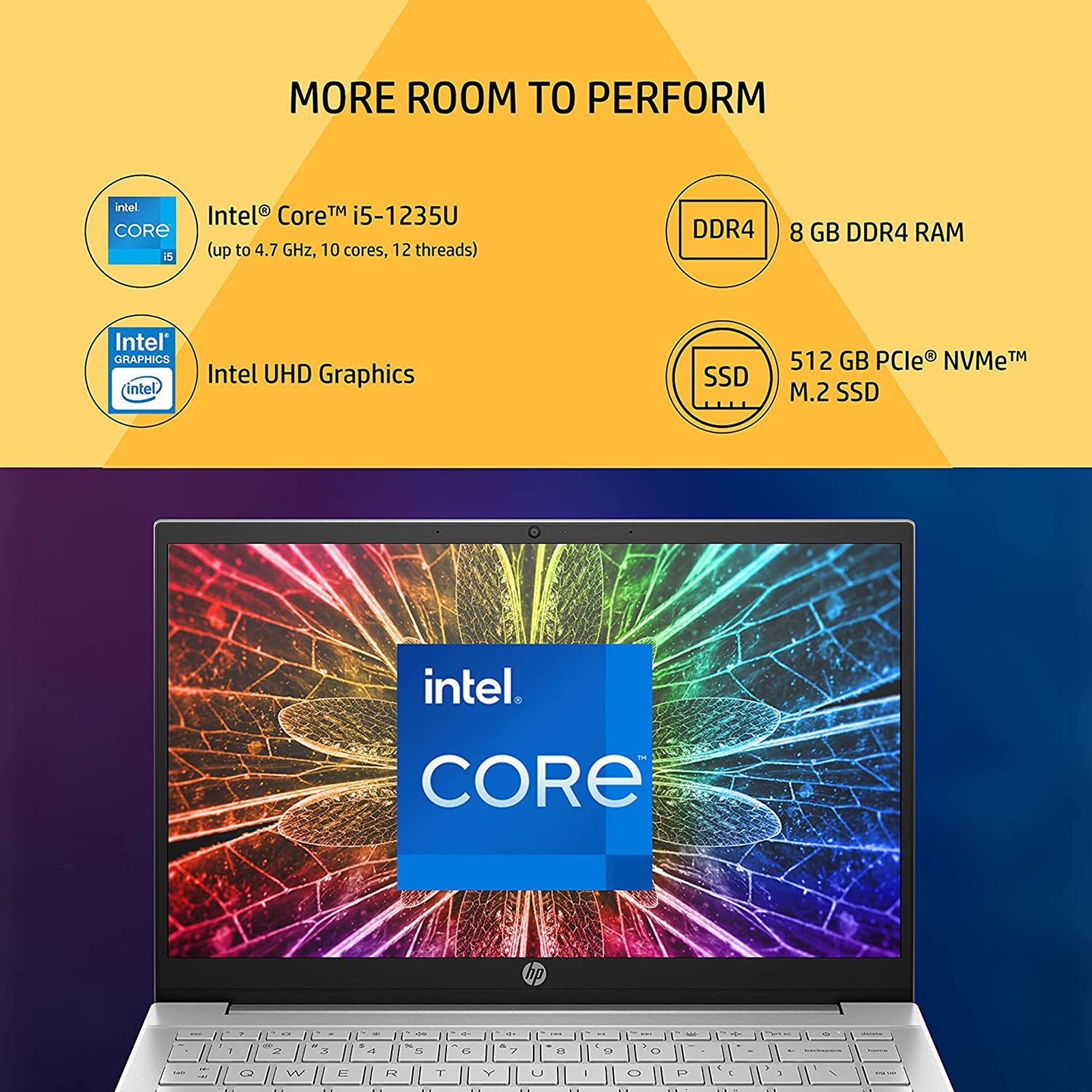HP Pavilion DV2053TU Intel Core i5 12th Gen (14 Inch, 8GB, 512GB, Windows 11 Home, MS Office Home and Student, Intel UHD Graphics, FHD IPS Display, Natural Silver, 6K9C6PA#ACJ) HP Pavilion DV2053TU Intel Core i5 12th Gen (14 Inch, 8GB, 512GB, Windows 11 Home, MS Office Home and Student, Intel UHD Graphics, FHD IPS Display, Natural Silver, 6K9C6PA#ACJ)_7