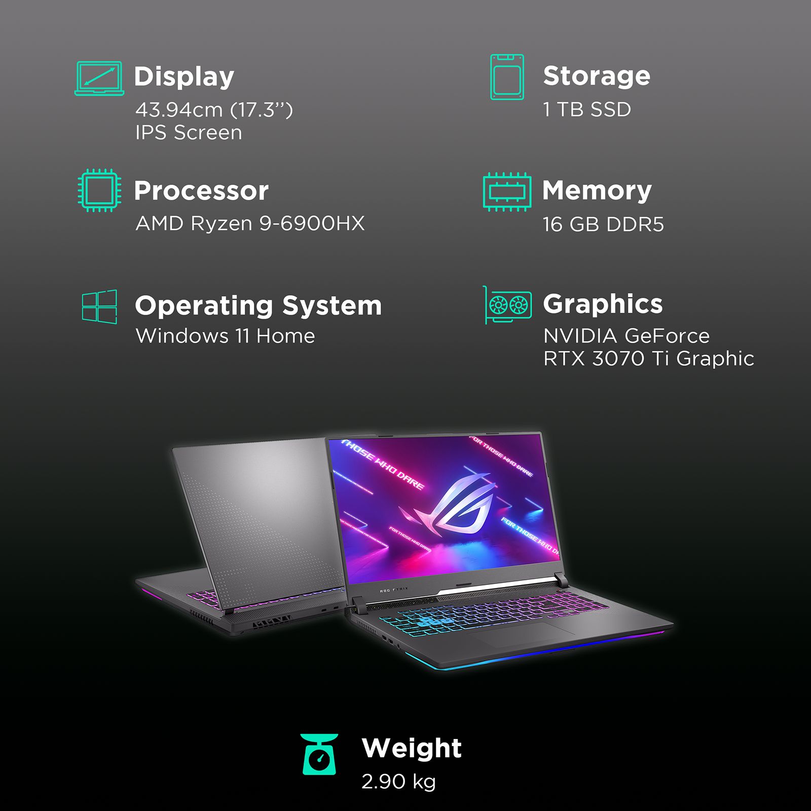 ASUS ROG Strix G17 G713RW-LL111WS AMD Ryzen 9 (17.3 inch, 16GB, 1TB, Windows 11 Home, Office Home and Student, NVIDIA GeForce RTX 3070 Ti Graphics, WQHD IPS Display, Eclipse Gray, 90NR08H4-M005W0) ASUS ROG Strix G17 G713RW-LL111WS AMD Ryzen 9 (17.3 inch, 16GB, 1TB, Windows 11 Home, Office Home and Student, NVIDIA GeForce RTX 3070 Ti Graphics, WQHD IPS Display, Eclipse Gray, 90NR08H4-M005W0)_3