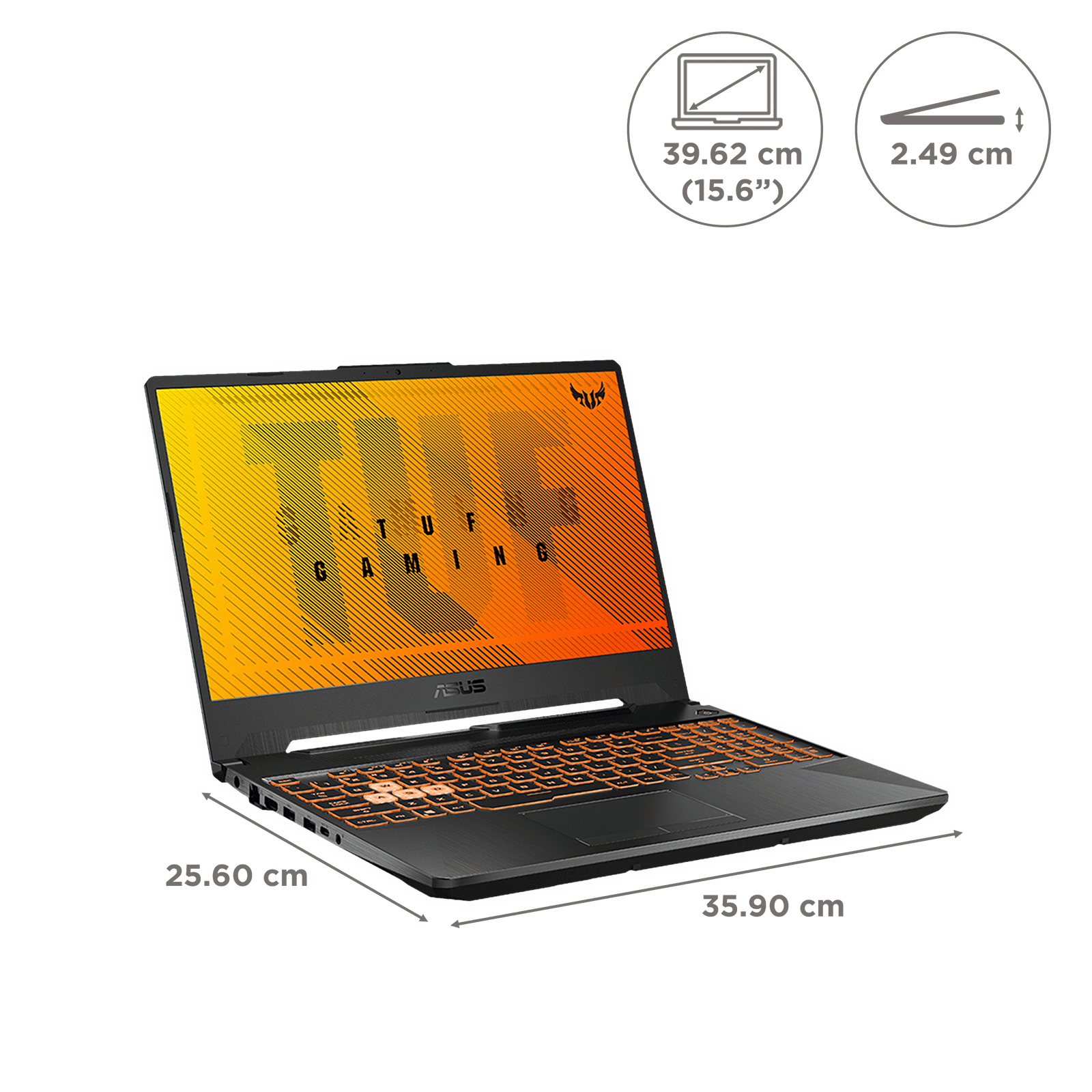ASUS TUF Intel Core i5 10th Gen Laptop (16GB, 512GB SSD, Windows 11 Home, 4GB GDDR6, 15.6 inch Full HD IPS Display, Bonfire Black, 2.3Kg)_2