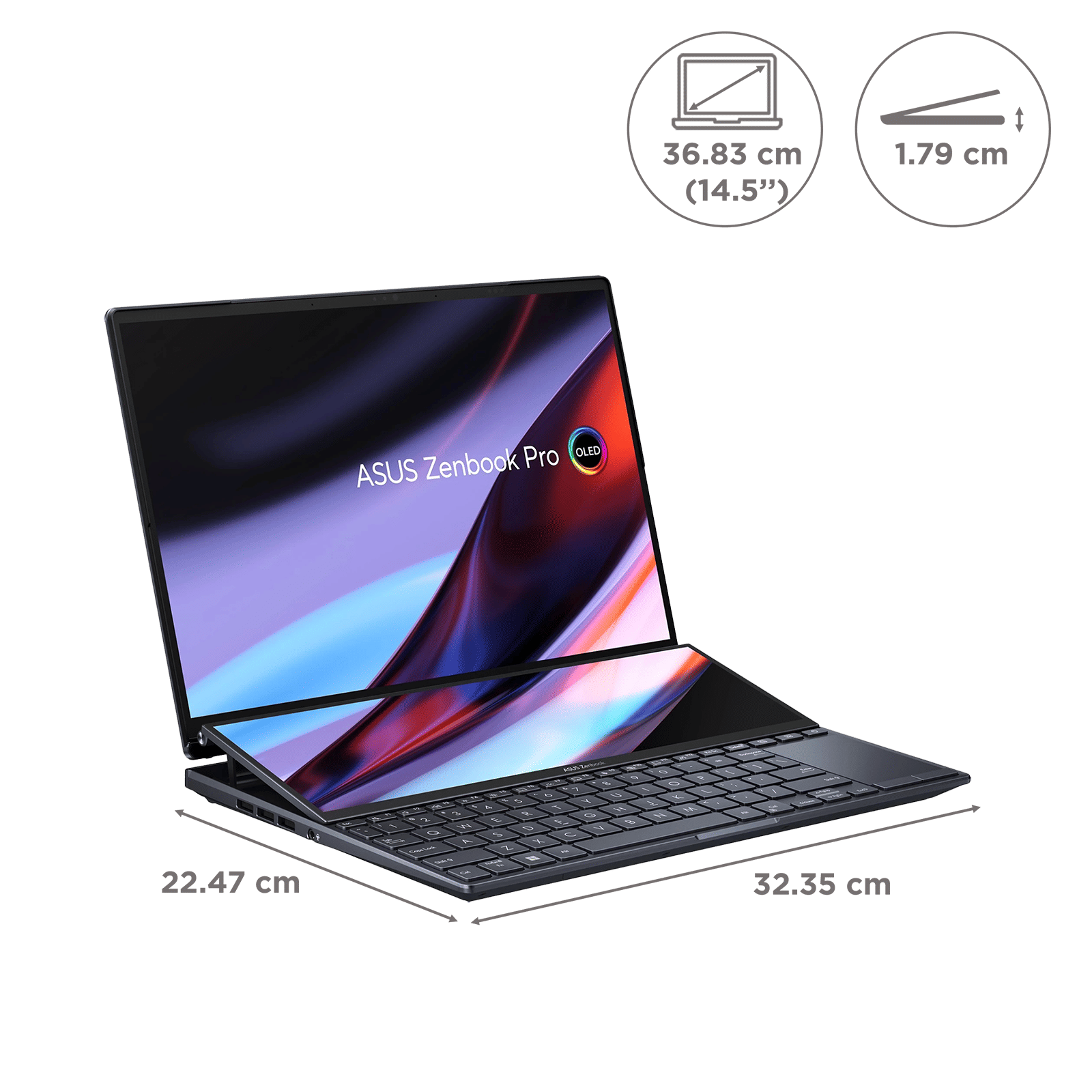 ASUS Zenbook Pro 14 Intel Core i7 12th Gen (14.5 inch, 16GB, 1TB, Windows 11 Home, MS Office 2021, NVIDIA GeForce RTX 3050 Ti Graphics, OLED Display, Tech Black, 90NB0X82-M00610) ASUS Zenbook Pro 14 Intel Core i7 12th Gen (14.5 inch, 16GB, 1TB, Windows 11 Home, MS Office 2021, NVIDIA GeForce RTX 3050 Ti Graphics, OLED Display, Tech Black, 90NB0X82-M00610)_2
