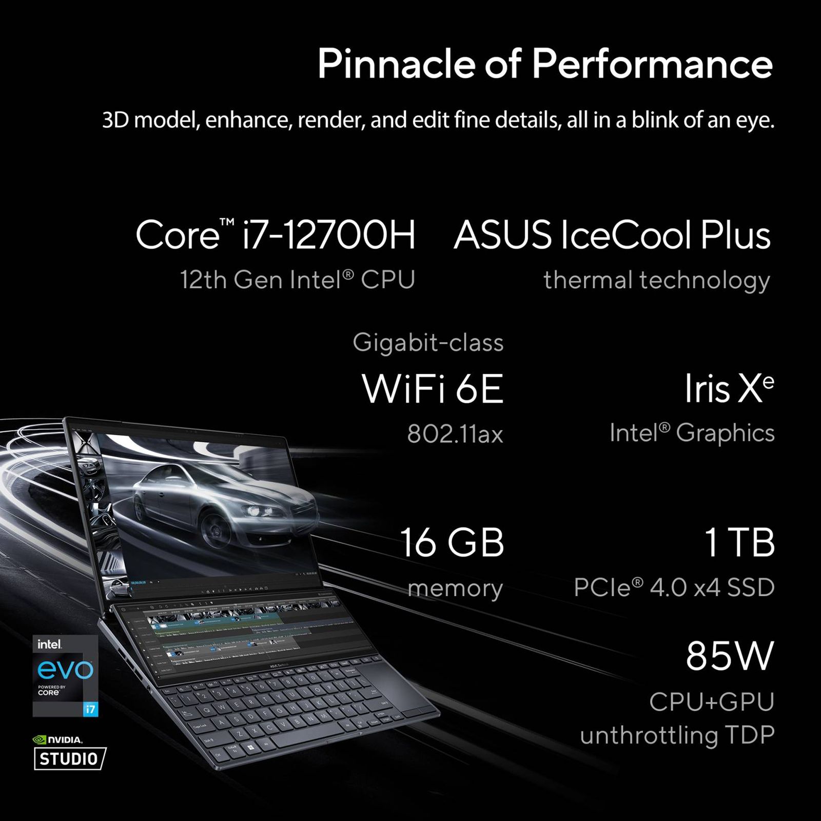 ASUS Zenbook Pro 14 Duo 2022 Intel Evo Core i7 12th Gen (14 inch, 16GB, 1TB, Windows 11, MS Office, Intel Iris Xe Graphics, Tech Black, UX8402ZA-LM711WS) ASUS Zenbook Pro 14 Duo 2022 Intel Evo Core i7 12th Gen (14 inch, 16GB, 1TB, Windows 11, MS Office, Intel Iris Xe Graphics, Tech Black, UX8402ZA-LM711WS)_17