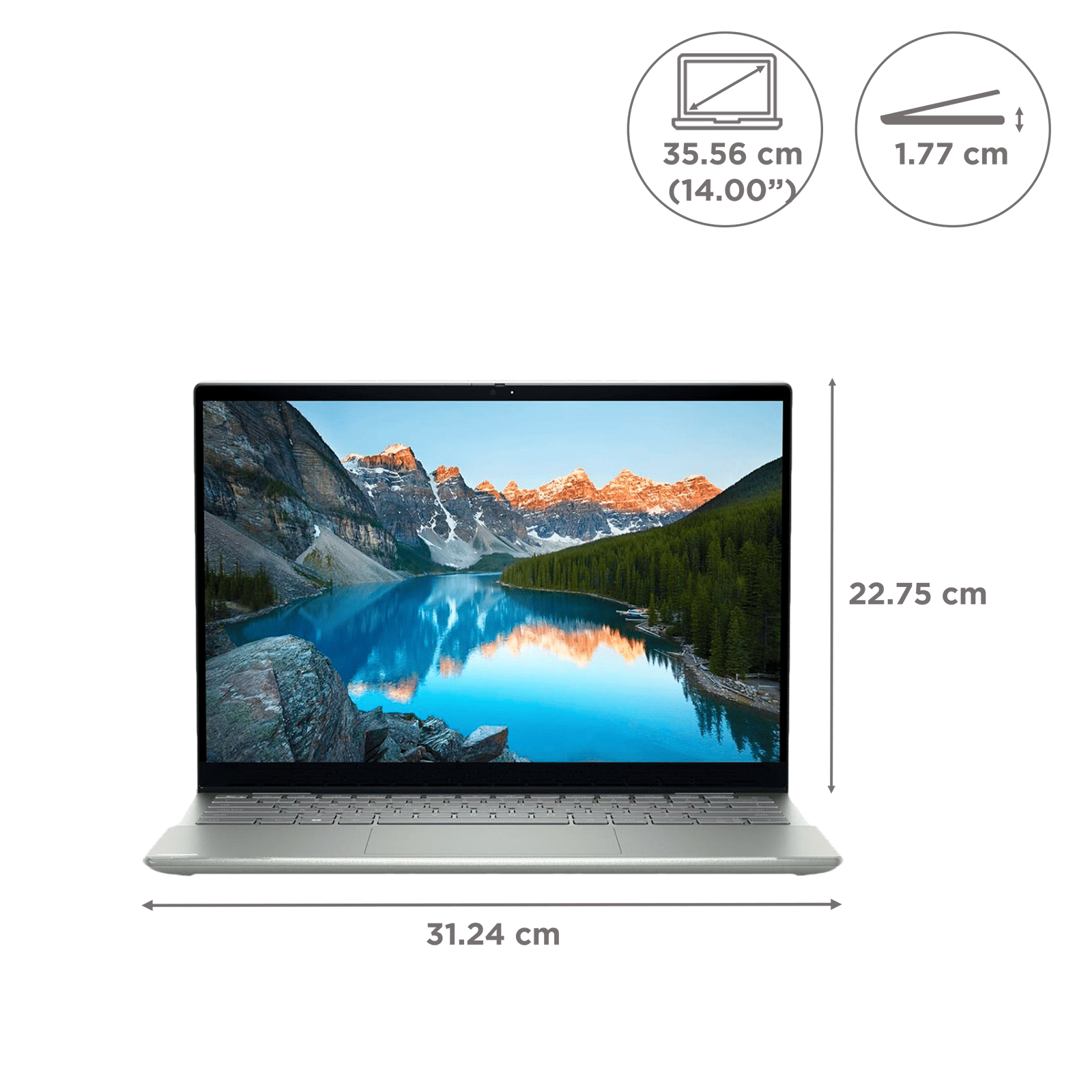 DELL Inspiron 7425 AMD Ryzen 7 (14 inch, 16GB, 512GB, Windows 11 Home, MS Office Home and Student 2021, AMD Radeon, FHD Display, Platinum Silver, D560733WIN9P)_2