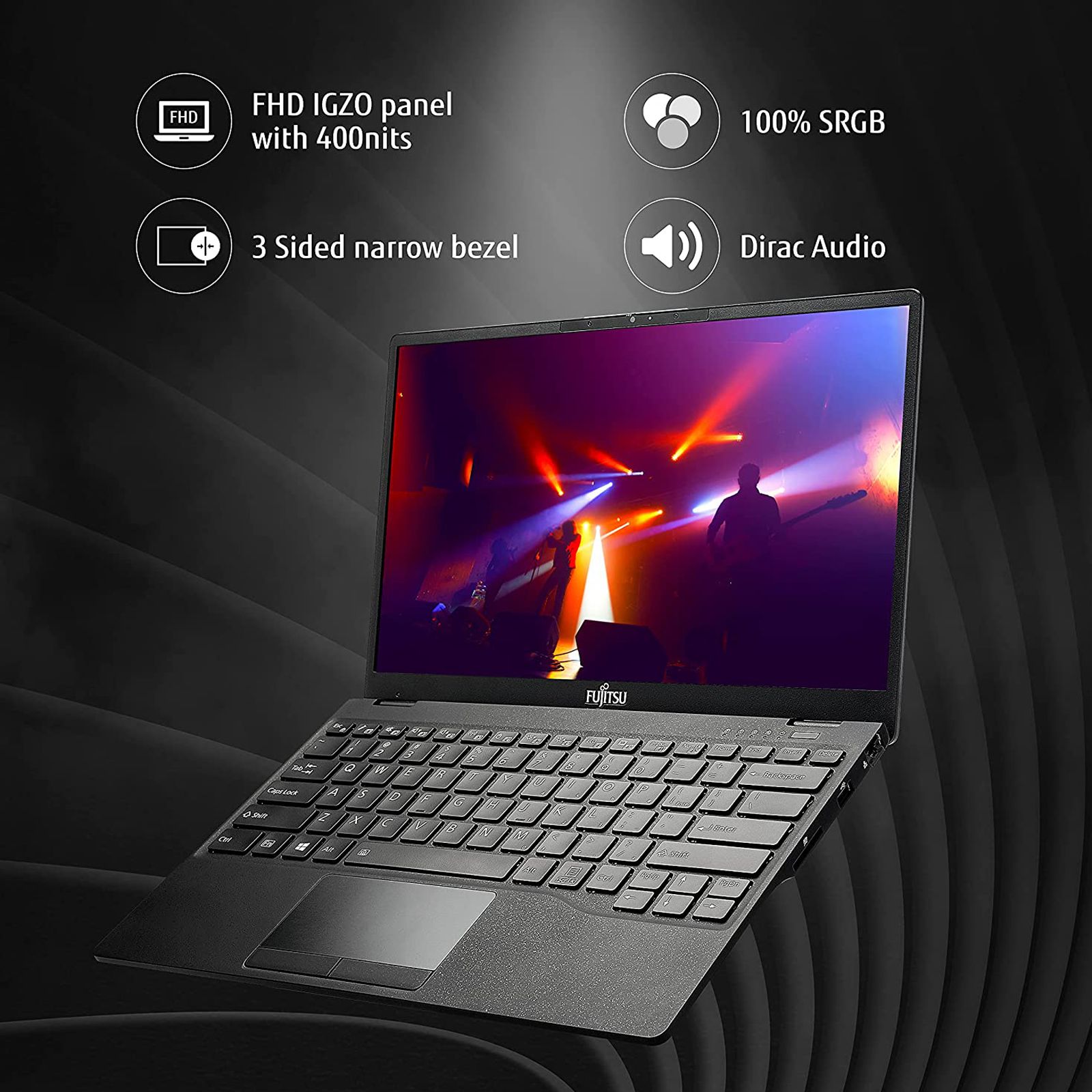FUJITSU UH-X Intel Core i5 12th Gen (13.3 inch, 16GB, 512GB, Windows 11 Home, MS Office 2021, Intel Iris Xe, LED Display, Black, 4ZR1J37875)_7