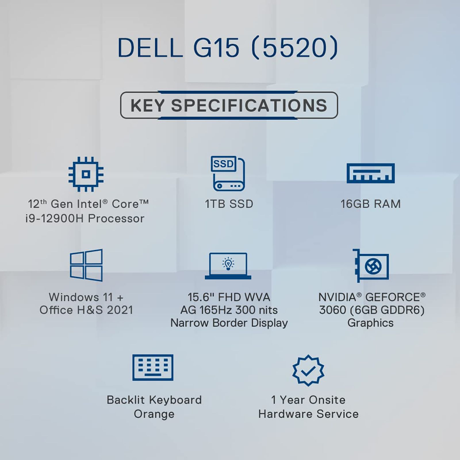 DELL Inspiron G15-5520 Intel Core i9 12th Gen (15.6 inch, 16GB, 1TB, Windows 11 Home, MS Office 2021, NVIDIA GeForce RTX 3060, FHD LED-Backlit Display, Dark Shadow Grey, D560897WIN9S)_10