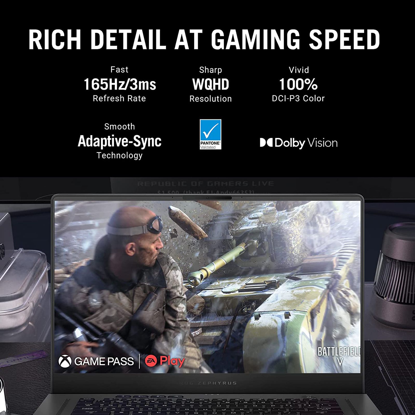 ASUS ROG Zephyrus G15 AMD Ryzen 9 (15.6 inch, 16GB, 1TB, Windows 11 Home, MS Office 2021, NVIDIA GeForce RTX 3060, WQHD IPS Display, Eclipse Gray, 90NR0812-M00530)_16