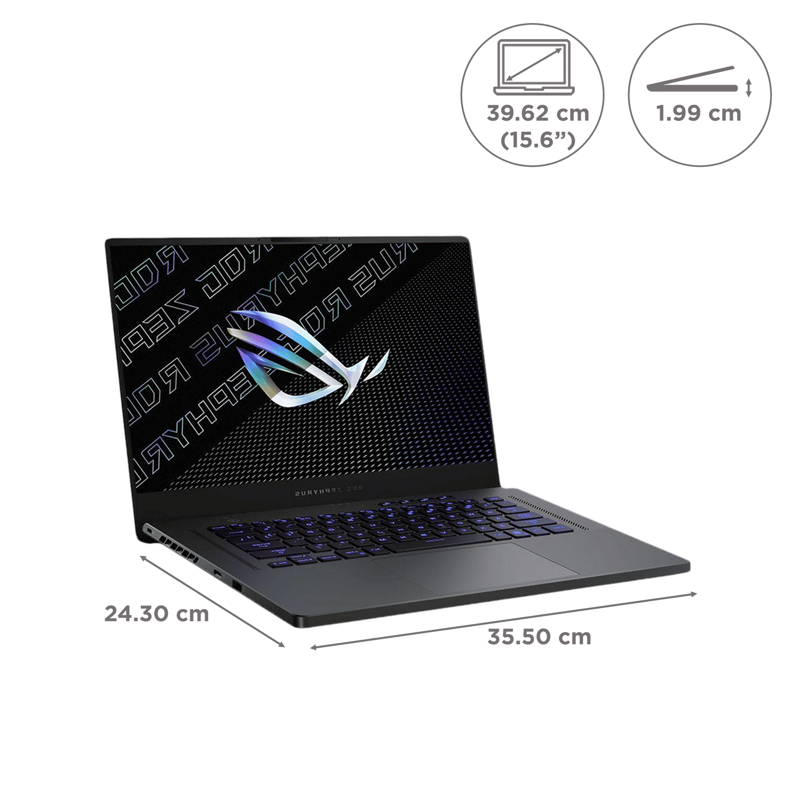 ASUS ROG Zephyrus G15 AMD Ryzen 9 (15.6 inch, 16GB, 1TB, Windows 11 Home, MS Office 2021, NVIDIA GeForce RTX 3060, WQHD IPS Display, Eclipse Gray, 90NR0812-M00530)_2
