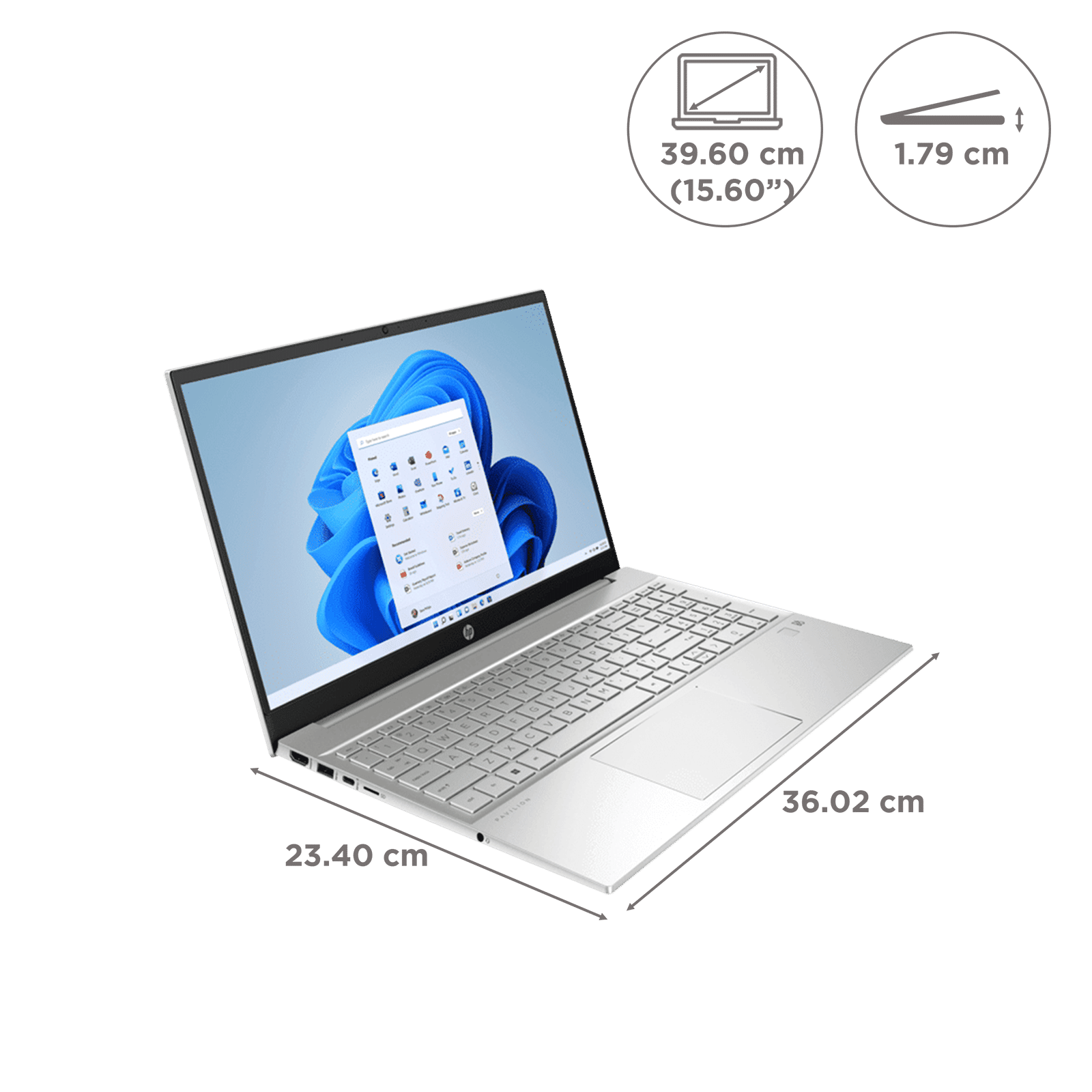 HP Pavilion 15-eg2091TU Intel Core i5 12th Gen (15.6 inch, 16GB, 512GB, Windows 11, Intel Iris Xe, Full HD IPS Display, Natural Silver, 7G761PAACJ)_2