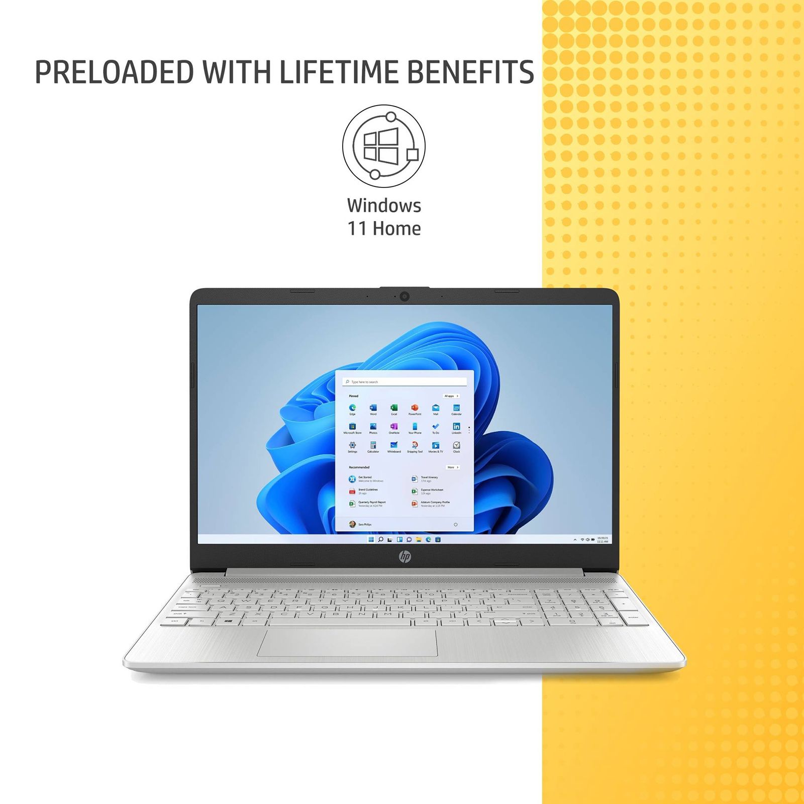 HP 15s-fr4000TU Intel Core i5 11th Gen (15.6 inch, 8GB, 512GB, Windows 11 Home, MS Office 2021, Intel Iris Xe, FHD Display, Natural Silver, 7J3Z2PAACJ)_12