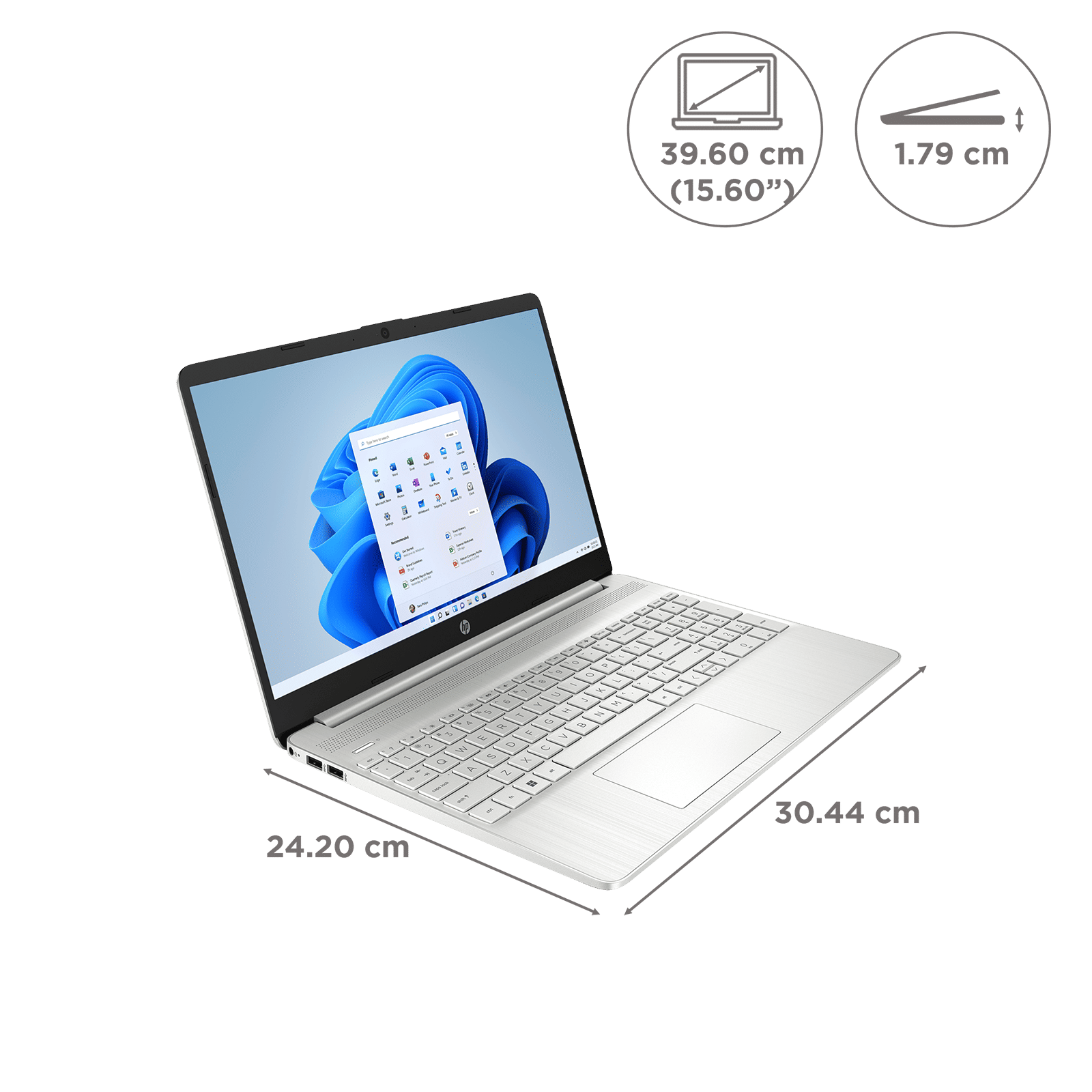 HP 15s-fr4000TU Intel Core i5 11th Gen (15.6 inch, 8GB, 512GB, Windows 11 Home, MS Office 2021, Intel Iris Xe, FHD Display, Natural Silver, 7J3Z2PAACJ)_2