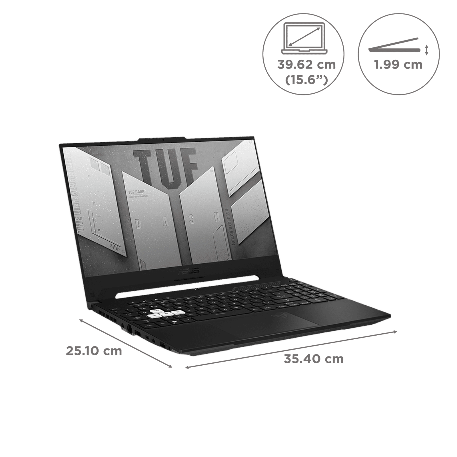 ASUS TUF Dash F15 FX517ZC-HN084WS Intel Core i5 12th Gen (15.6 inch, 16GB, 512GB, Windows 11 Home, MS Office 2019, NVIDIA GeForce RTX 3050, Full HD IPS Display, Off Black, 90NR09L3-M004R0) ASUS TUF Dash F15 FX517ZC-HN084WS Intel Core i5 12th Gen (15.6 inch, 16GB, 512GB, Windows 11 Home, MS Office 2019, NVIDIA GeForce RTX 3050, Full HD IPS Display, Off Black, 90NR09L3-M004R0)_2