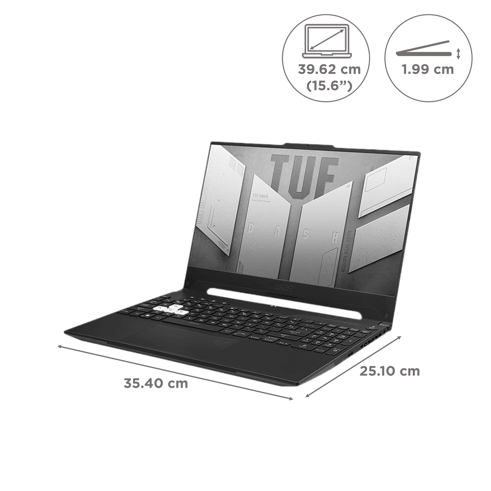 ASUS TUF Dash F15 FX517ZC-HN108WS Intel Core i7 12th Gen (15.6 inch, 16GB, 1TB, Windows 11 Home, MS Office 2019, NVIDIA GeForce RTX 3050, Full HD IPS Display, Off Black, 90NR09L3-M00740)_2