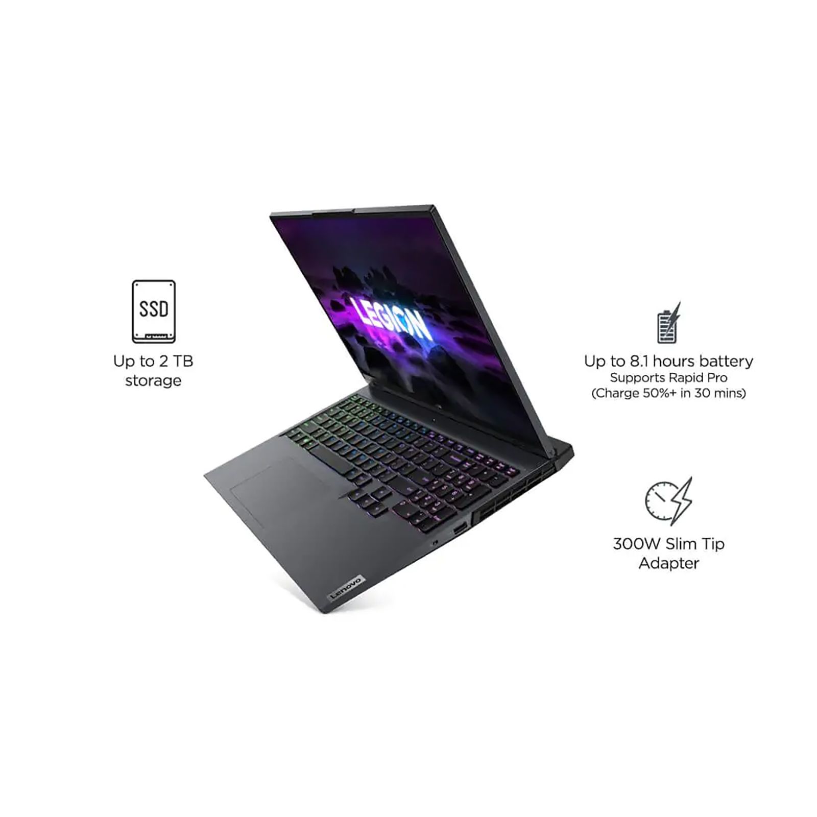 Lenovo Legion 5 Pro AMD Ryzen 7 6th Gen (16 inch, 32GB, 1TB, Windows 11, MS Office 2021, NVIDIA GeForce RTX 3070,  Full HD IPS Display, Storm Grey, 82JQ011EIN)_16