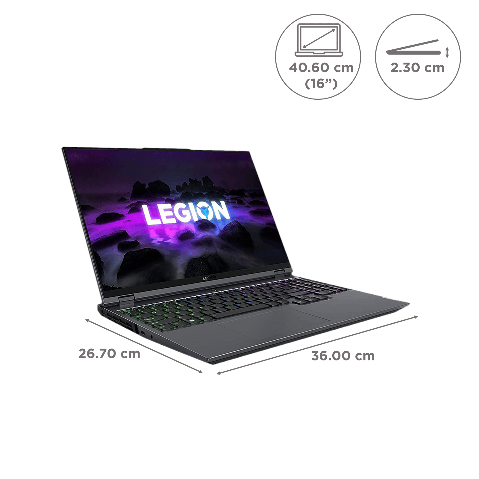 Lenovo Legion 5 Pro AMD Ryzen 7 6th Gen (16 inch, 32GB, 1TB, Windows 11, MS Office 2021, NVIDIA GeForce RTX 3070,  Full HD IPS Display, Storm Grey, 82JQ011EIN)_2