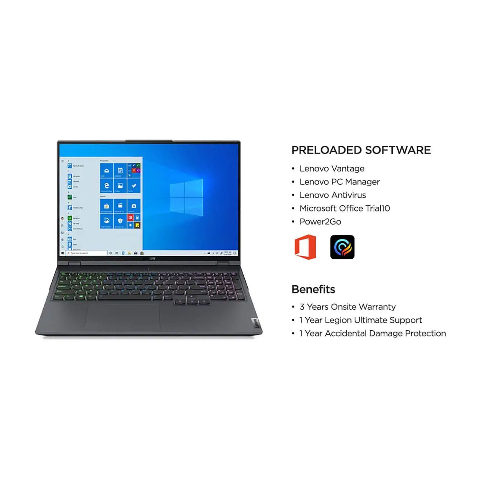Lenovo Legion 5 Pro AMD Ryzen 7 6th Gen (16 inch, 32GB, 1TB, Windows 11, MS Office 2021, NVIDIA GeForce RTX 3070,  Full HD IPS Display, Storm Grey, 82JQ011EIN)_19
