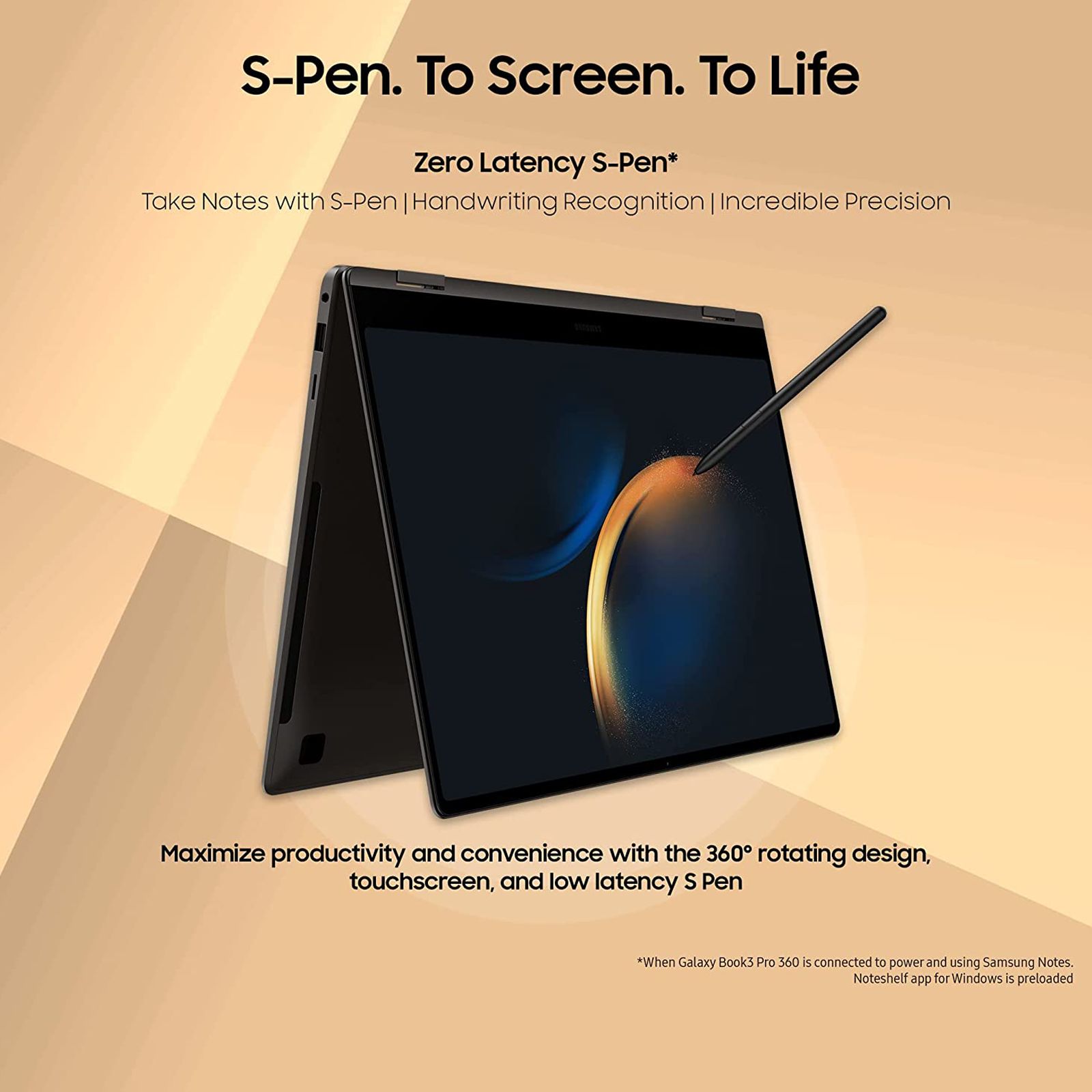 SAMSUNG Galaxy Book3 Pro 360 Intel Evo Core i5 13th Gen (16 inch, 16GB, 512GB, Windows 11 Home, MS Office 2021, Intel Iris Xe, 3K WQXGA Plus 2x Dynamic AMOLED Display, Graphite, NP960QFG-KA2IN)_20