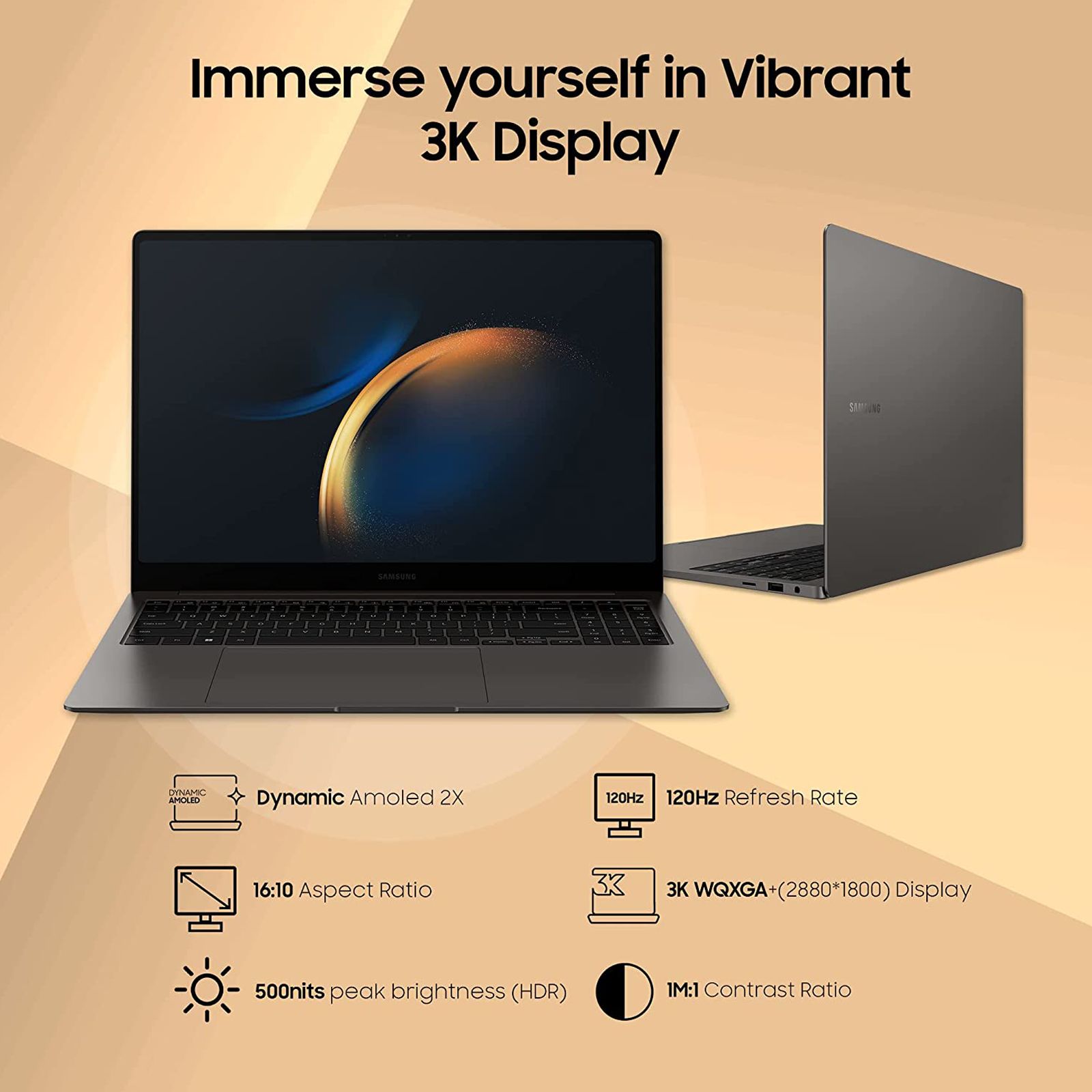 SAMSUNG Galaxy Book3 Pro Intel Evo Core i7 13th Gen (16 inch, 16GB, 1TB, Windows 11 Home, MS Office 2021, Intel Iris Xe, WQXGA Plus AMOLED, Graphite, NP960XFG-KC2IN)_16