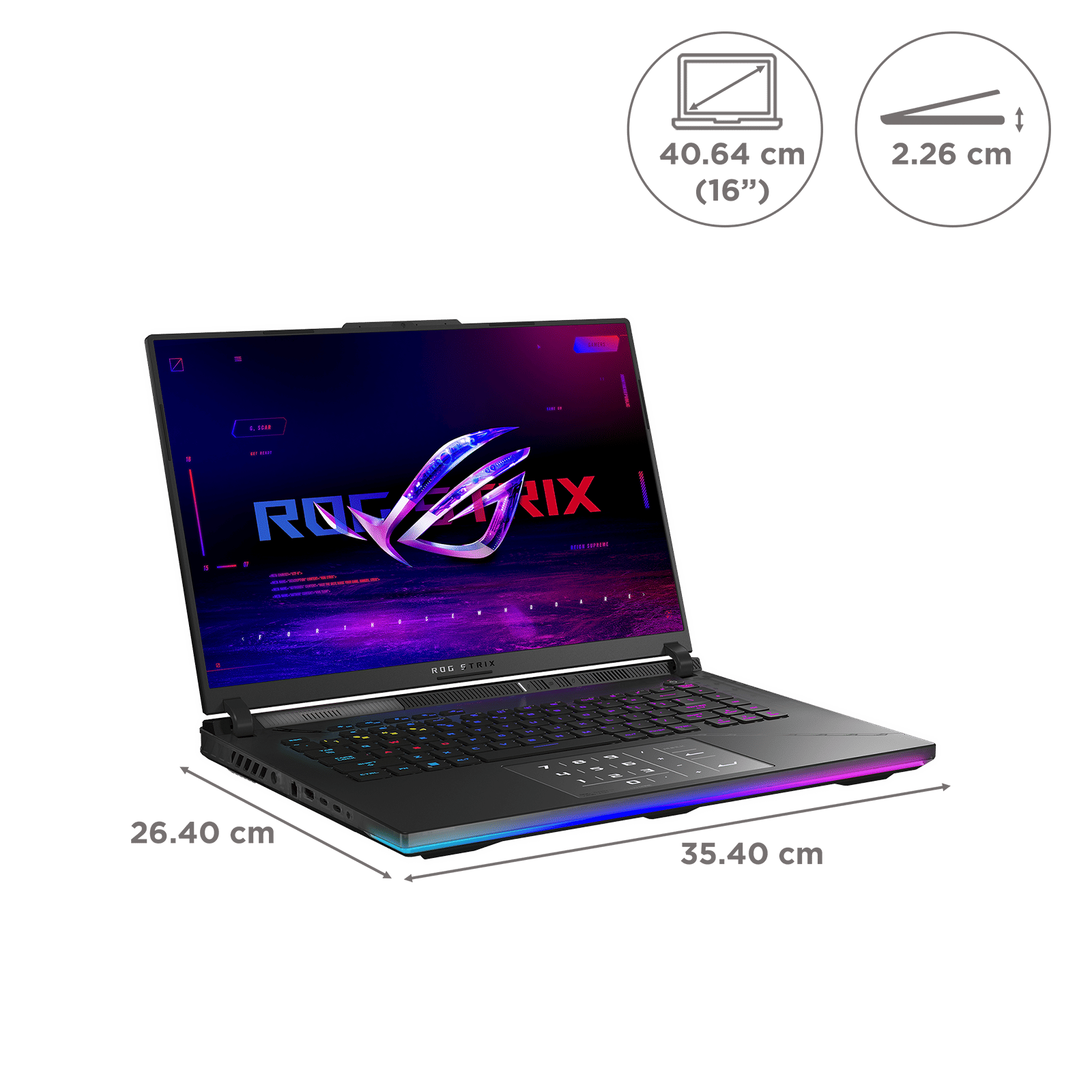 ASUS ROG Strix SCAR 16 Intel Core i9 13th Gen (16 inch, 32GB, 1TB, Windows 11 Home, MS Office 2021, NVIDIA GeForce RTX 4080, QHD Plus IPS Display, Off Black, 90NR0C81-M004T0)_2