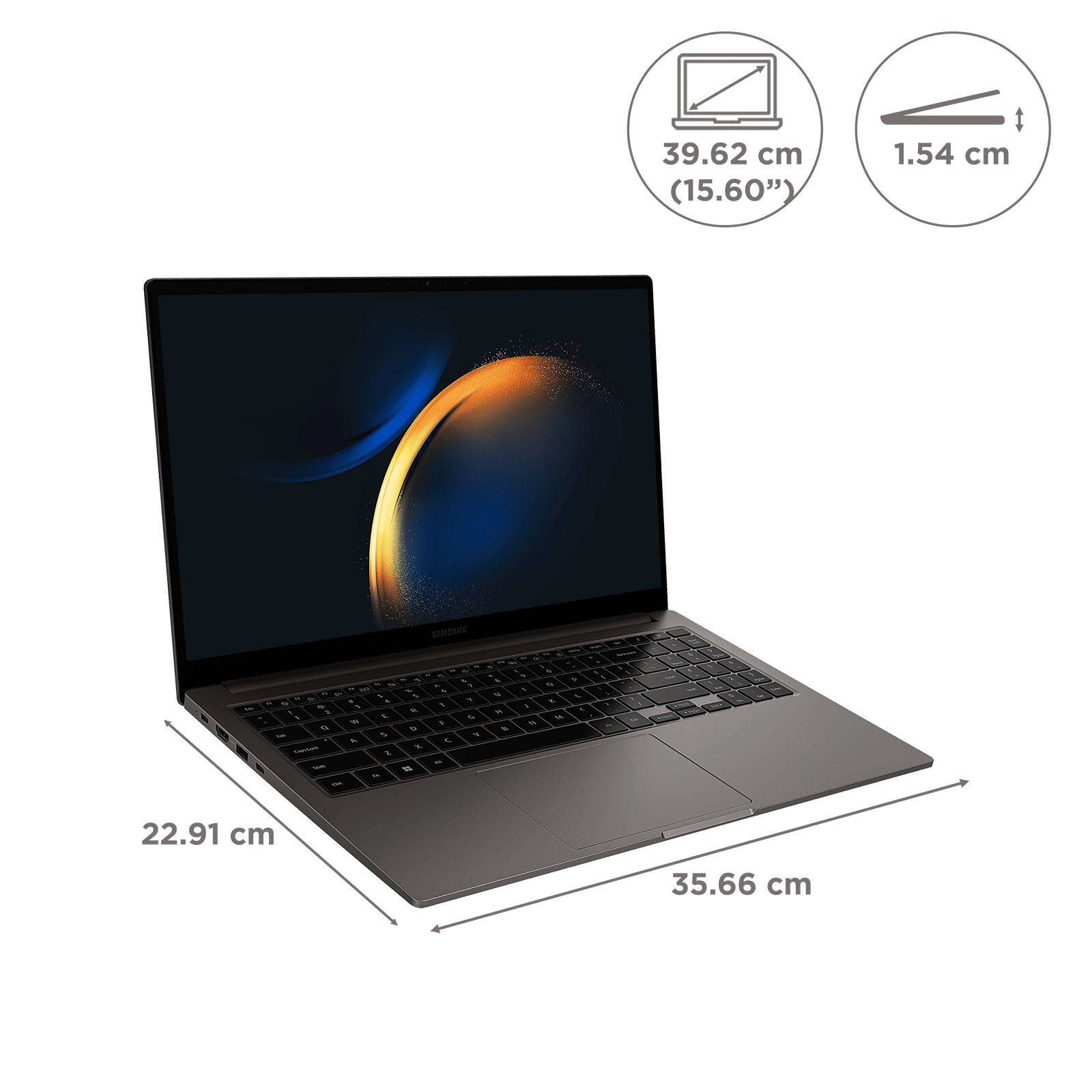 SAMSUNG Galaxy Book3 Intel Core i7 13th Gen (15.6 inch, 16GB, 512GB, Windows 11 Home, Intel Iris Xe, Full HD LED Display, Graphite, NP750XFG-KA3IN)_2