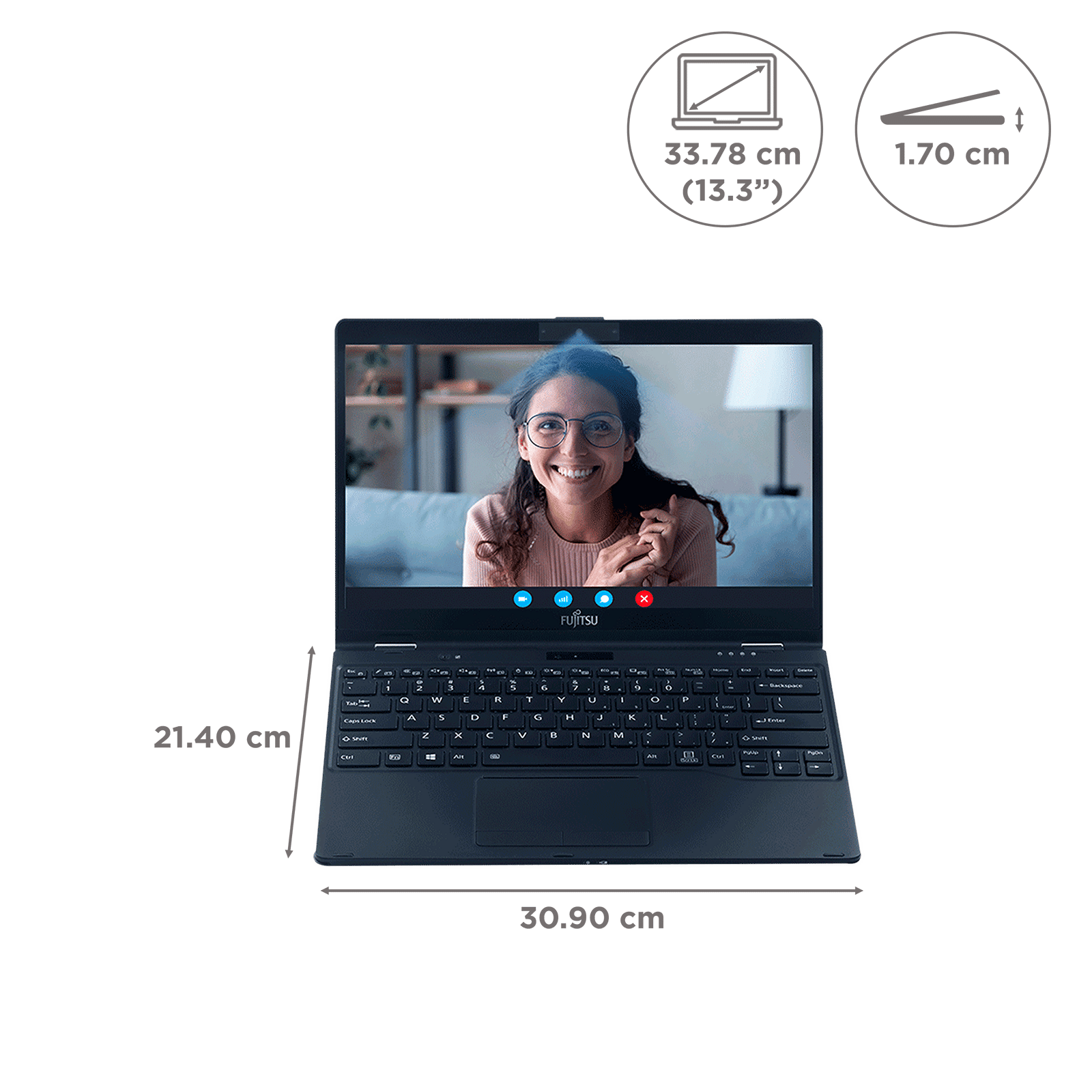 FUJITSU Intel Core i7 12th Gen (13.3 inch, 16GB, 1TB, Windows 11 Home, Intel Iris Xe, Full HD LED Display, Dignified Black, 4ZR1J37878)_2