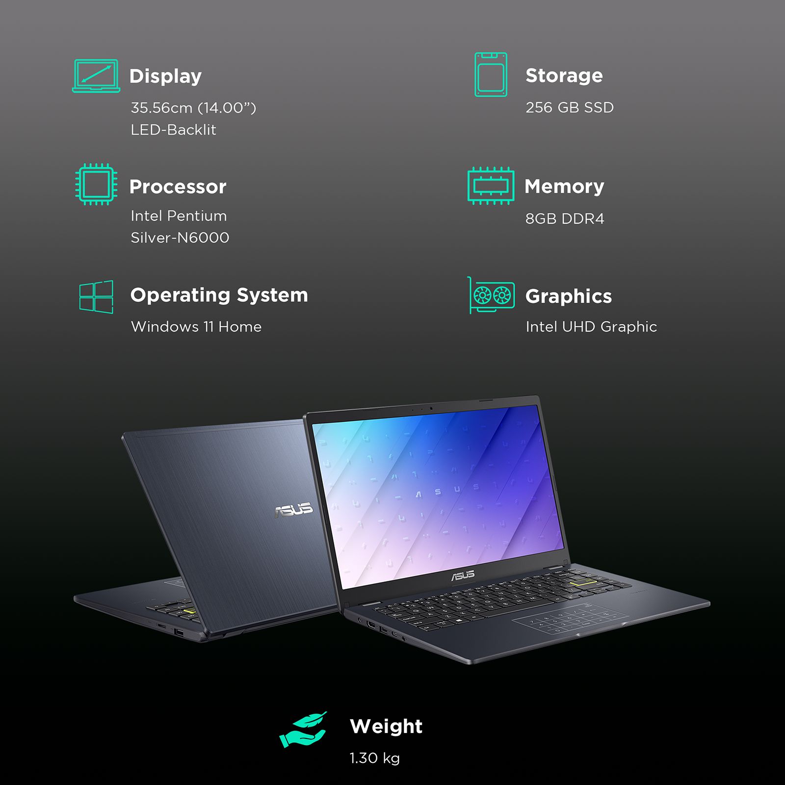 ASUS E410KA-BV103WS Intel Pentium Laptop (8GB, 256GB SSD, Windows 11 Home, MS Office 2021, 14 inch LED-Backlit HD Display, Microsoft Office Home 2021, Star Black, 1.3 Kg) ASUS E410KA-BV103WS Intel Pentium Laptop (8GB, 256GB SSD, Windows 11 Home, MS Office 2021, 14 inch LED-Backlit HD Display, Microsoft Office Home 2021, Star Black, 1.3 Kg)_3