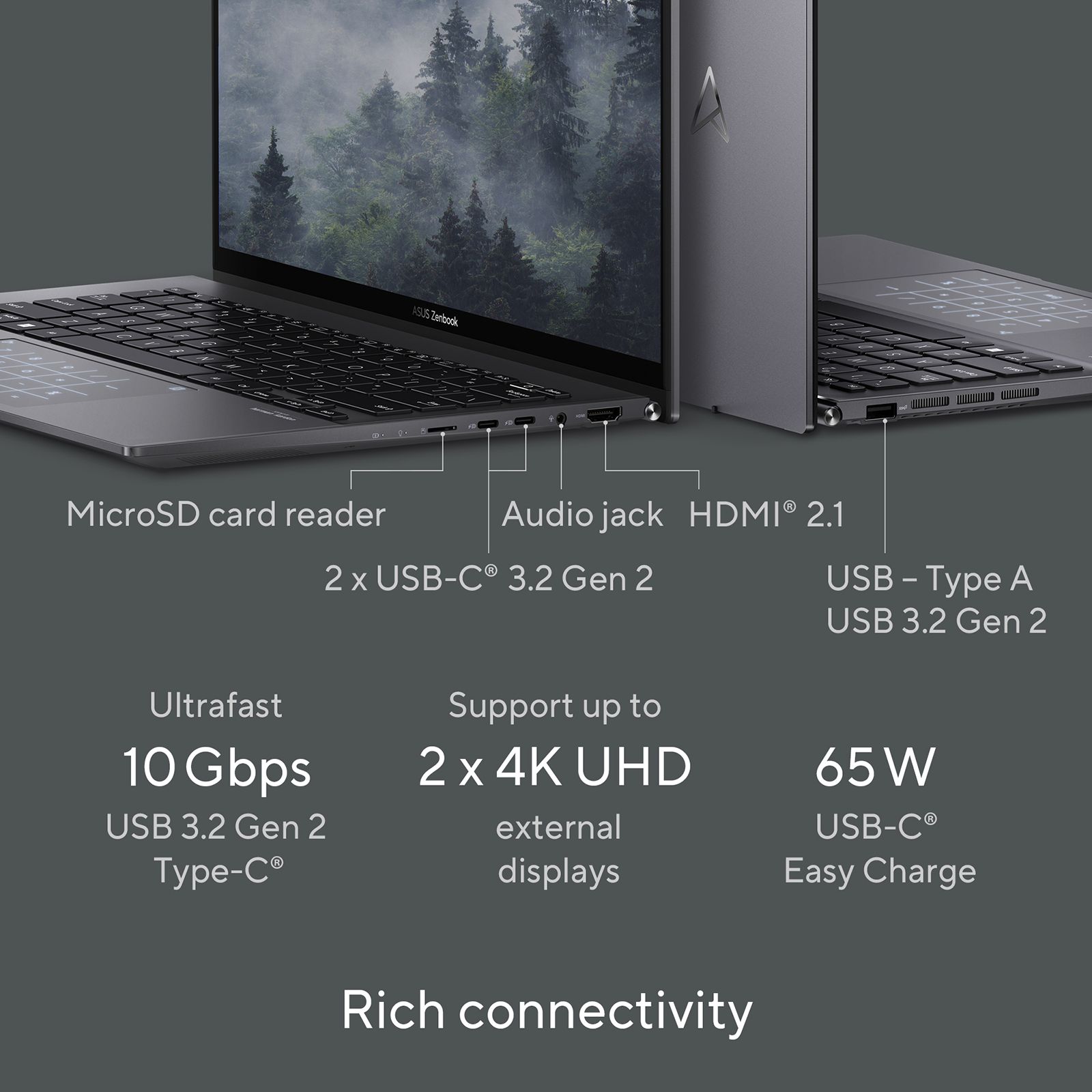 ASUS Zenbook AMD Ryzen 7 (14 inch, 16GB, 512GB, Windows 11 Home, MS Office 2021, AMD Radeon Graphics, OLED Display, Jade Black, UM3402YA-KM741WS) ASUS Zenbook AMD Ryzen 7 (14 inch, 16GB, 512GB, Windows 11 Home, MS Office 2021, AMD Radeon Graphics, OLED Display, Jade Black, UM3402YA-KM741WS)_11