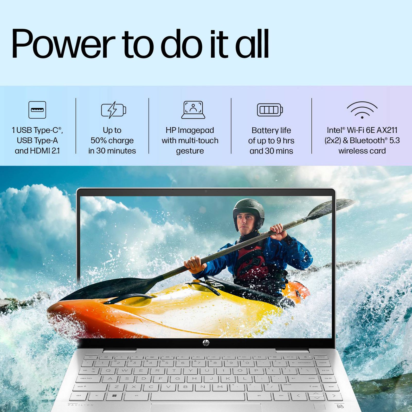 HP Pavilion X360 Intel Core i5 13th Gen (14 inch, 16GB, 1TB, Windows 11 Home, MS Office 2021, Intel Iris Xe, Full HD IPS Display, Natural Silver, 7N760PA)_14