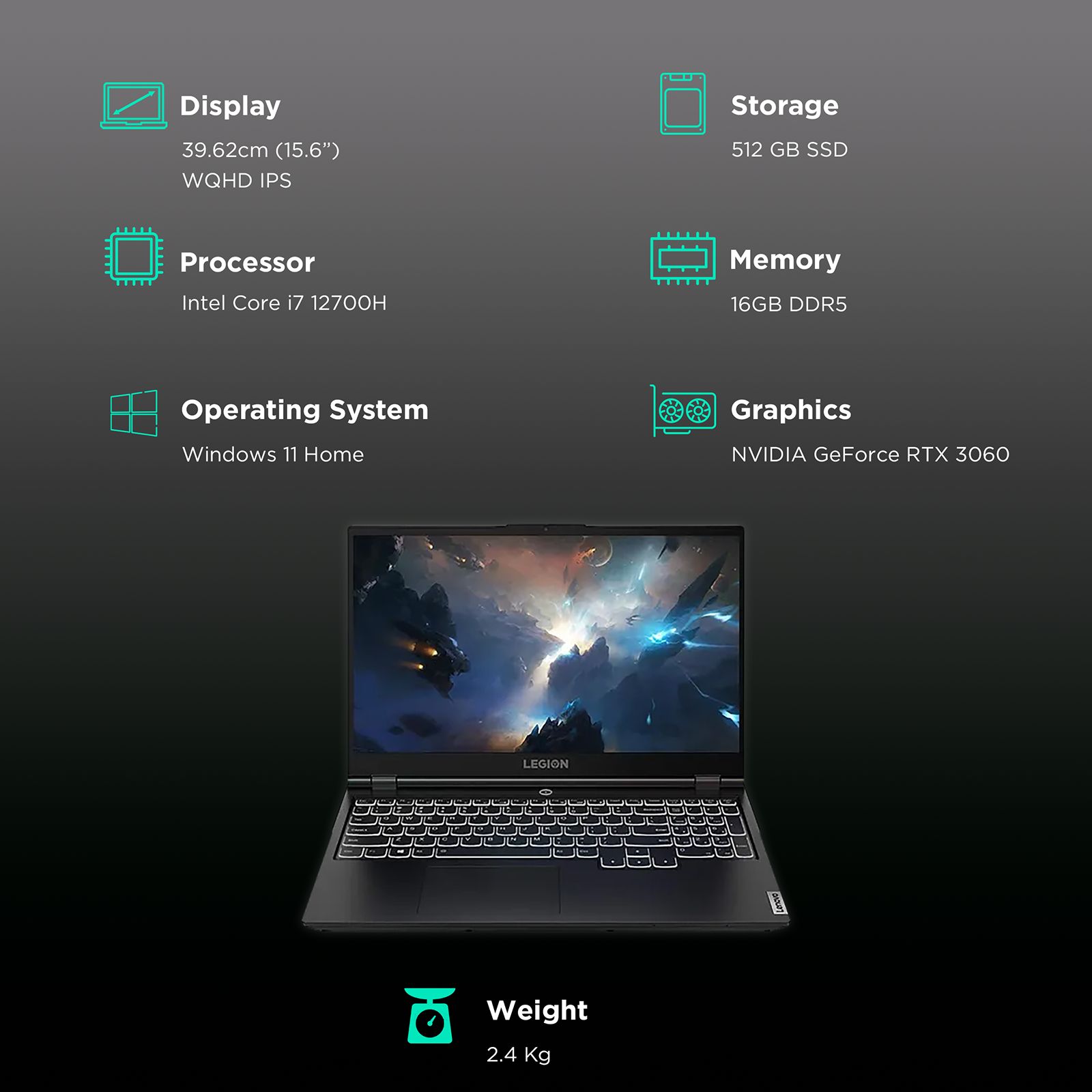 Lenovo Legion 5 15IAH7H Intel Core i7 12th Gen (15.6 inch, 16GB, 512GB, Windows 11 Home, MS Office 2021, NVIDIA GeForce RTX 3060, WQHD IPS Display, Storm Grey, 82RB00K8IN) Lenovo Legion 5 15IAH7H Intel Core i7 12th Gen (15.6 inch, 16GB, 512GB, Windows 11 Home, MS Office 2021, NVIDIA GeForce RTX 3060, WQHD IPS Display, Storm Grey, 82RB00K8IN)_3