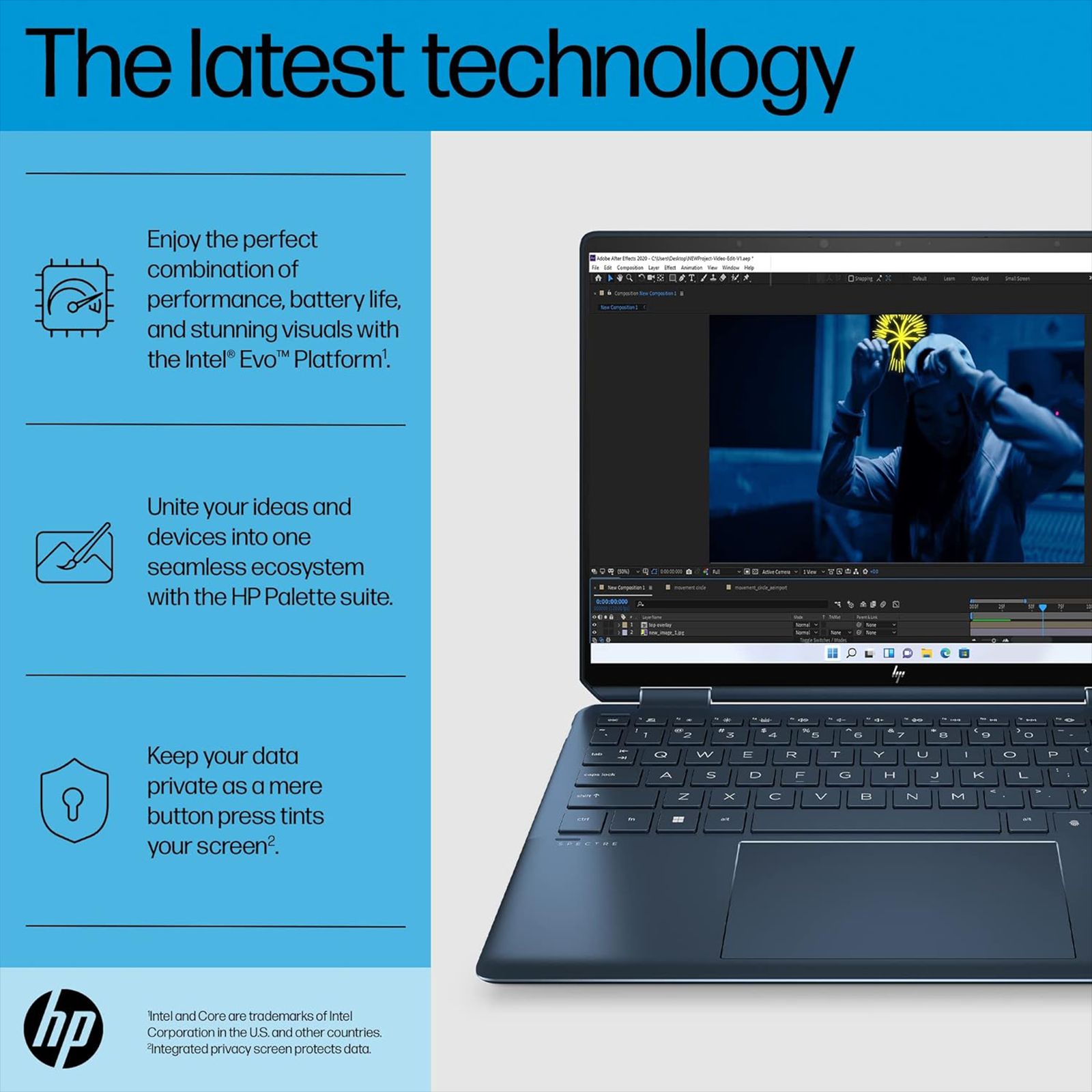 HP Spectre x360 14 Intel Core i7 13th Gen (13.5 inch, 16GB, 1TB, Windows 11, MS Office 2021, Intel Iris X, OLED Display, Nocturne Blue, 7Y6T9PA)_16