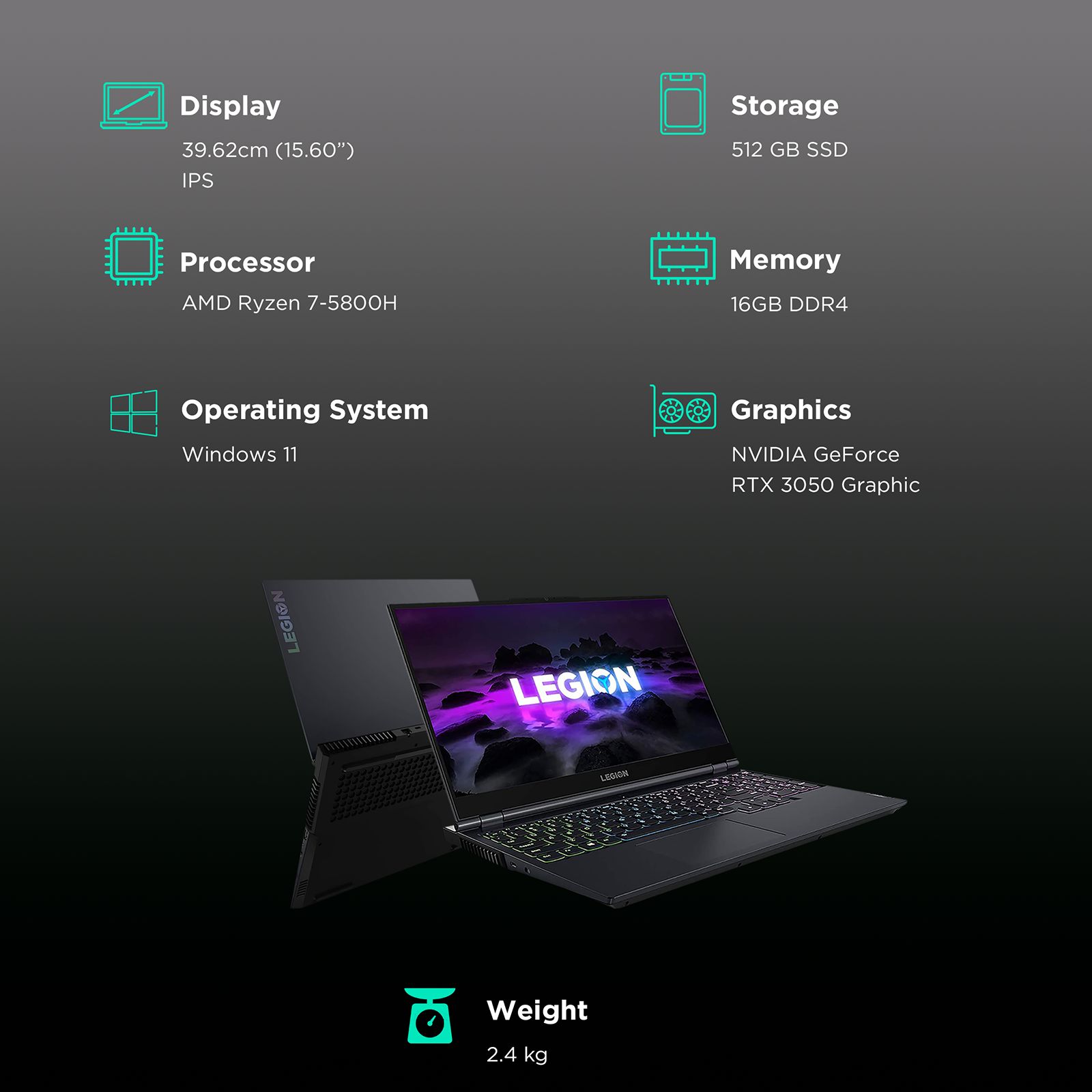 Lenovo Legion 5 15ACH6 AMD Ryzen 7 (15.6 inch, 16GB, 512GB, Windows 11, MS Office 2021, NVIDIA GeForce RTX 3050, FHD IPS Display, Phantom Blue, Shadow Black, 82JW00PBIN) Lenovo Legion 5 15ACH6 AMD Ryzen 7 (15.6 inch, 16GB, 512GB, Windows 11, MS Office 2021, NVIDIA GeForce RTX 3050, FHD IPS Display, Phantom Blue, Shadow Black, 82JW00PBIN)_3