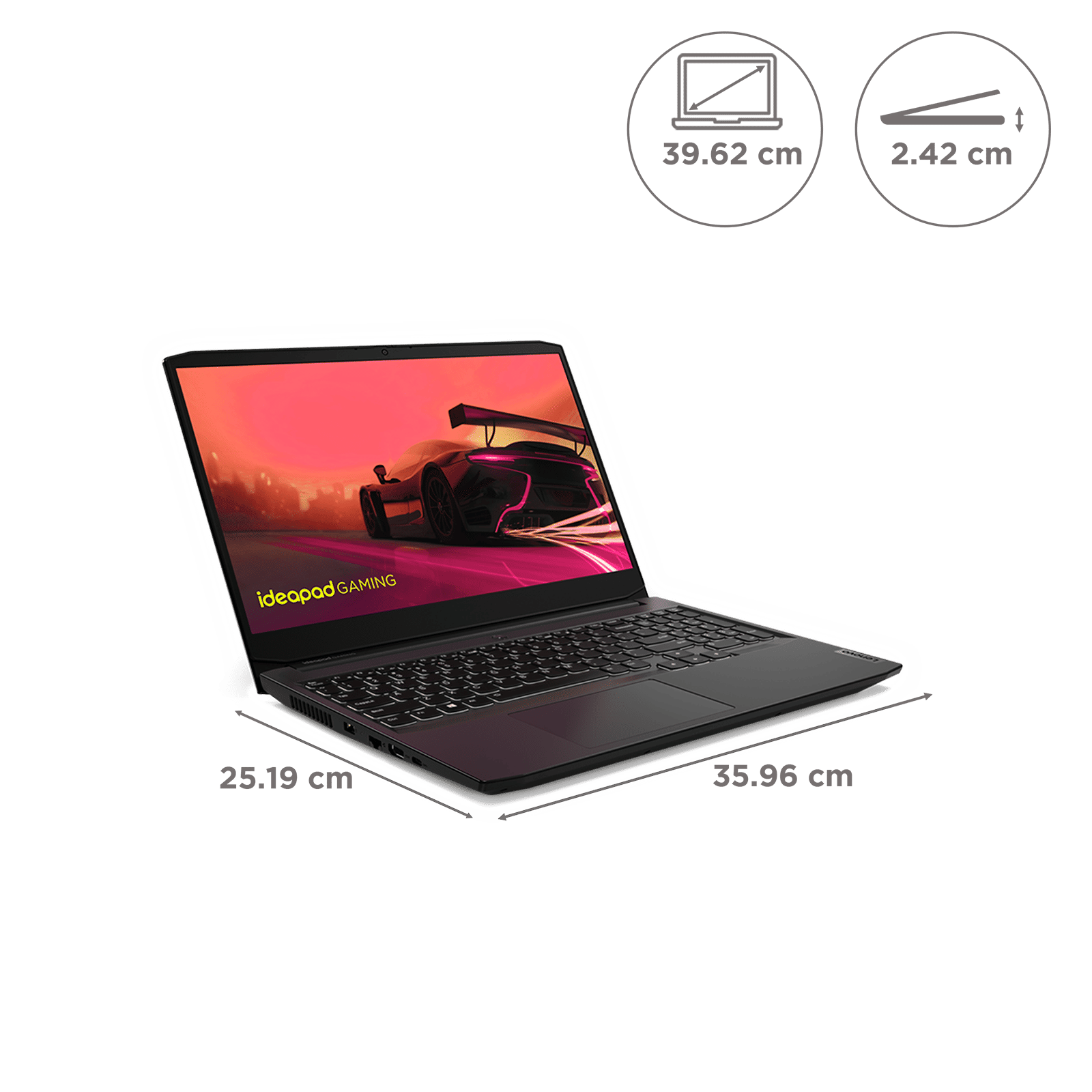 Lenovo IdeaPad Gaming 3 15ACH6 AMD Ryzen 7 (15.6 inch, 8GB, 512GB, Windows 11, MS Office 2021, NVIDIA GeForce RTX 3050, Full HD IPS Display, Shadow Black, 82K2022XIN)_2