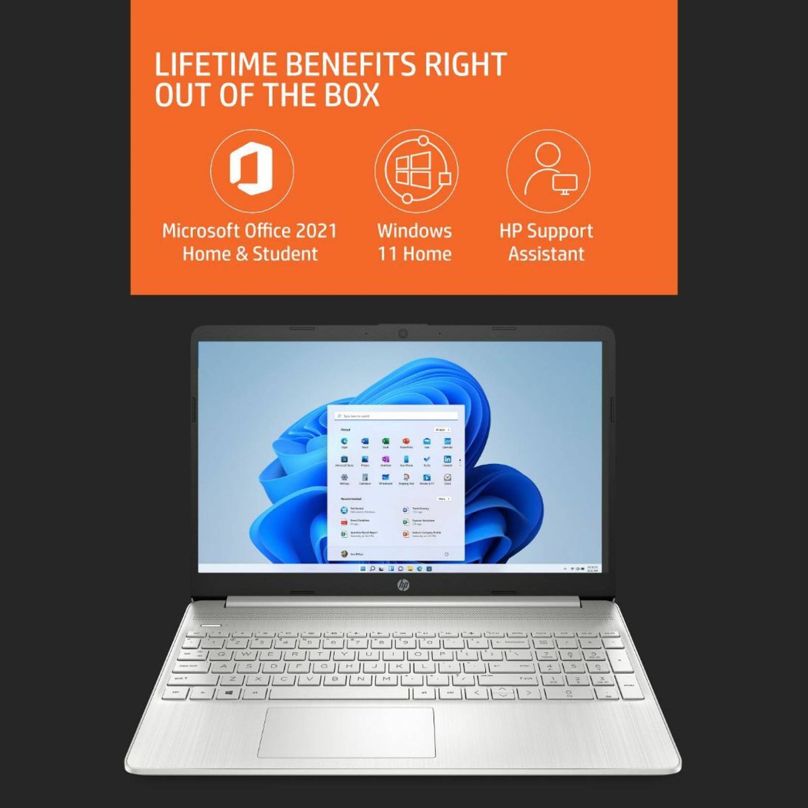 HP 15s- eq2213AU AMD Ryzen 3 (15 inch, 8GB, 512GB, Windows 11, MS Office 2021, AMD Radeon Graphics, LED Display, Natural Silver, 7G6H2PA) HP 15s- eq2213AU AMD Ryzen 3 (15 inch, 8GB, 512GB, Windows 11, MS Office 2021, AMD Radeon Graphics, LED Display, Natural Silver, 7G6H2PA)_14