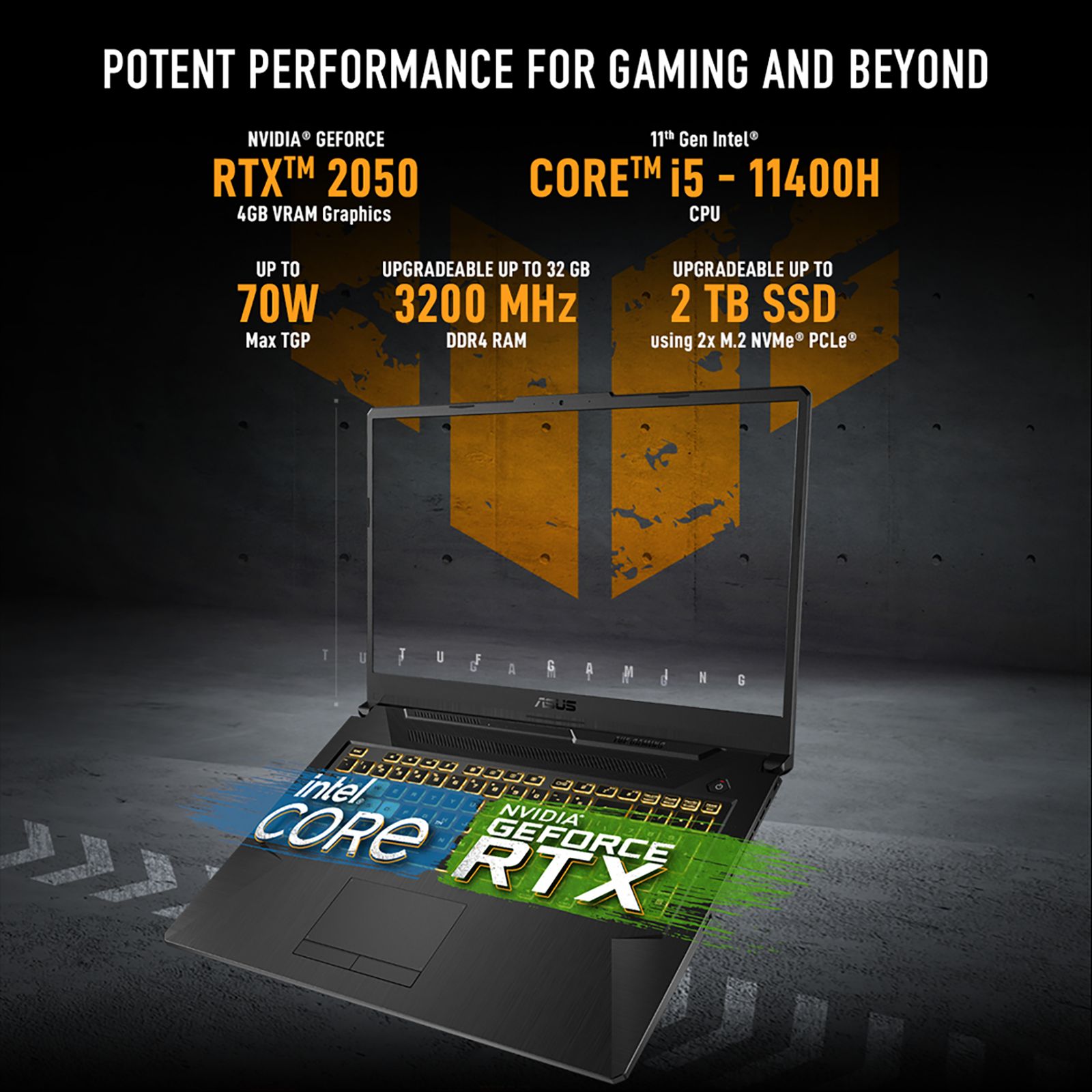 ASUS TUF Gaming F15 FX506HF-HN024WS Intel Core i5 11th Gen Gaming Laptop (8GB, 512GB SSD, Windows 11, 4GB GDDR6, 15.6 inch FHD IPS Display, MS Office 2021, Graphite Black, 2.3Kg)_11