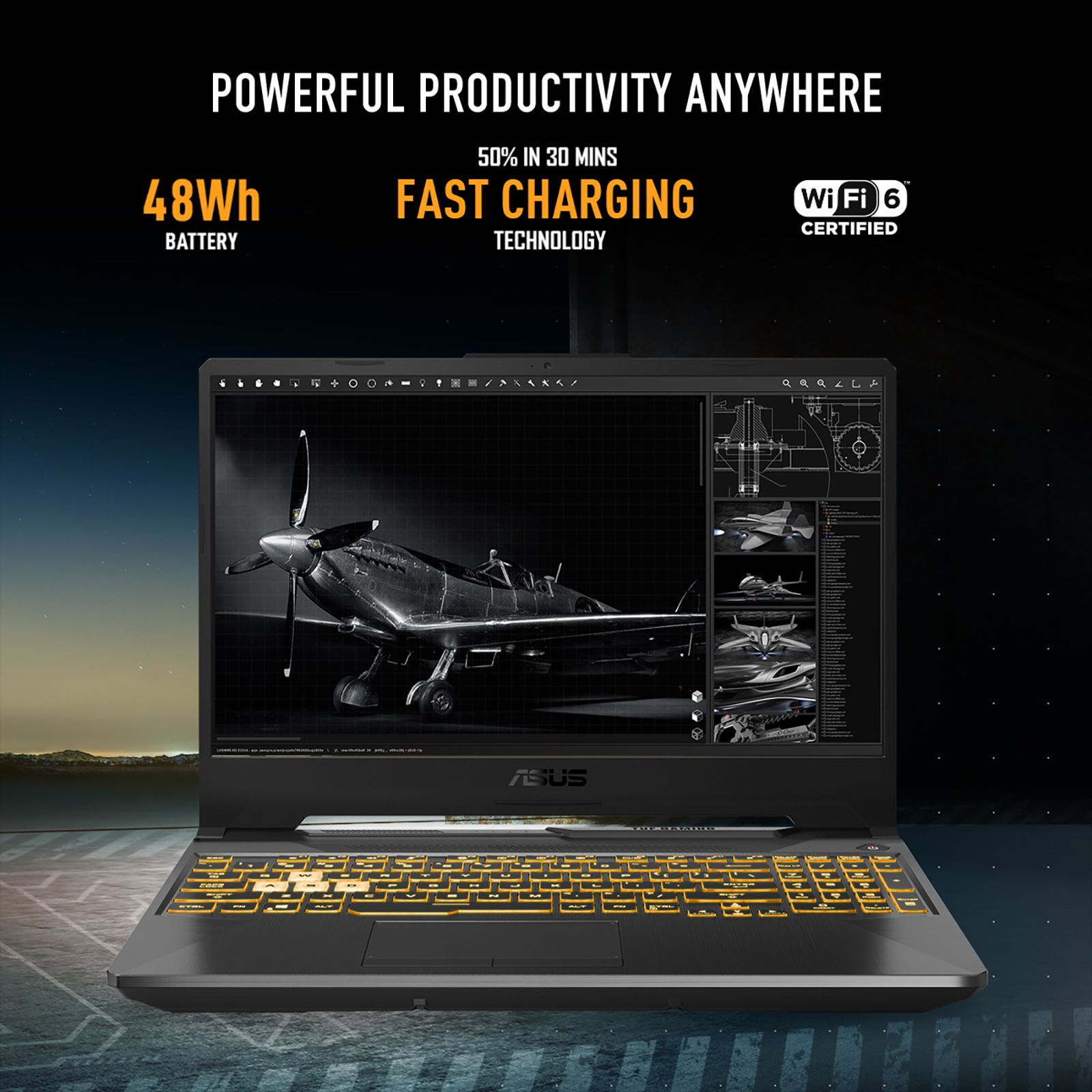 ASUS TUF Gaming F15 FX506HF-HN024WS Intel Core i5 11th Gen Gaming Laptop (8GB, 512GB SSD, Windows 11, 4GB GDDR6, 15.6 inch FHD IPS Display, MS Office 2021, Graphite Black, 2.3Kg)_14