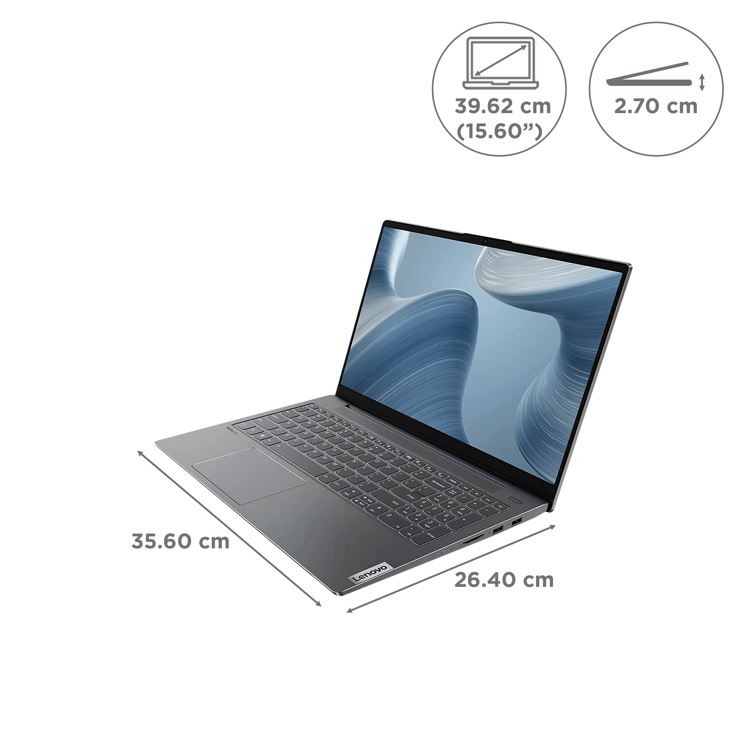 Lenovo IdeaPad Slim 5 Intel Core i5 12th Gen (15.6 inch, 16GB, 512GB, Windows 11, MS Office 2021, Intel Iris Xe, Full HD IPS Display, Storm Grey, 82SF008YIN)_2