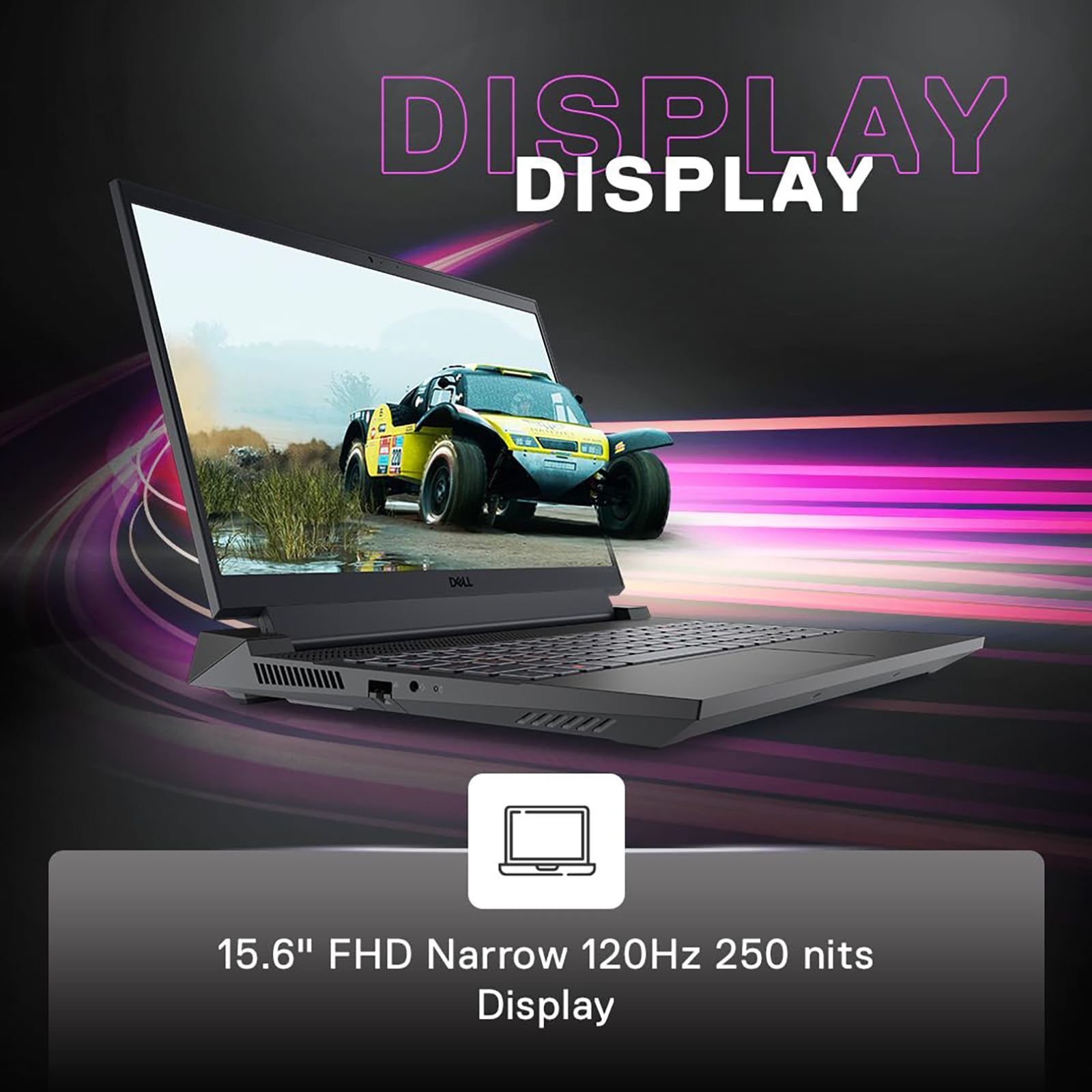 DELL G15-5530 Intel Core i5 13th Gen Gaming Laptop with RGB Keyboard(16GB, 512GB SSD, Windows 11, 6GB Graphics, 15.6 inch 120 Hz FHD Display, MS Office 2021, Dark Shadow Gray, 2.97 KG)_3