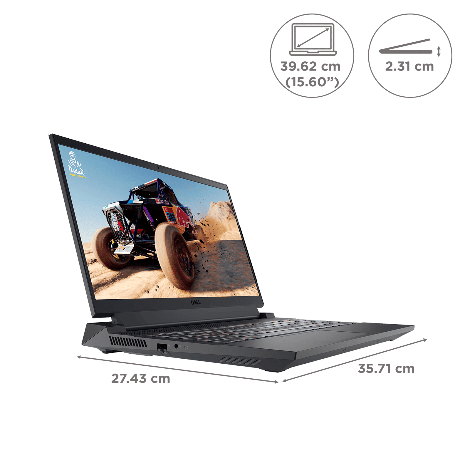 DELL G15-5530 Intel Core i5 13th Gen Gaming Laptop with RGB Keyboard(16GB, 512GB SSD, Windows 11, 6GB Graphics, 15.6 inch 120 Hz FHD Display, MS Office 2021, Dark Shadow Gray, 2.97 KG)_8