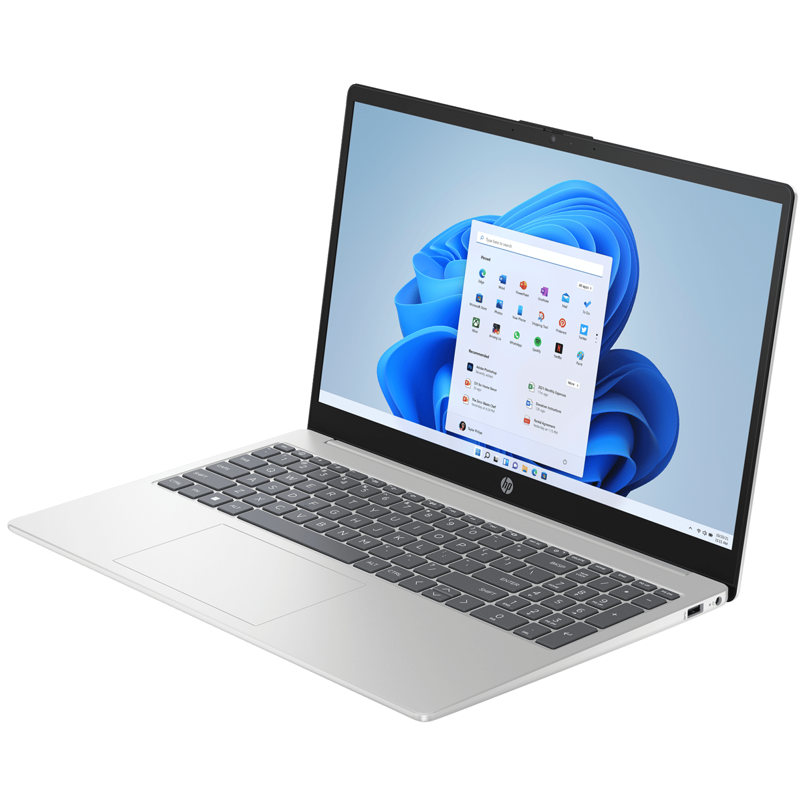 HP 15-FC0030AU AMD Ryen 5 Thin and Light Laptop (16GB, 512GB SSD, Windows 11 Home, 15.6 inch FHD IPS Display, MS Office 2021, Natural Silver, 1.75 KG) HP 15-FC0030AU AMD Ryen 5 Thin and Light Laptop (16GB, 512GB SSD, Windows 11 Home, 15.6 inch FHD IPS Display, MS Office 2021, Natural Silver, 1.75 KG)_4
