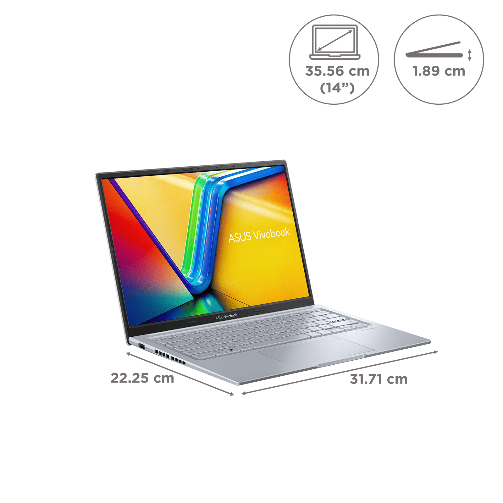 ASUS Vivobook 14X Intel Core i9 13th Gen Laptop (16GB, 1TB SSD, Windows 11 Home, 4GB GDDR6, 14 inch OLED Display, MS Office 2021, Cool Silver, 1.4 Kg)_2