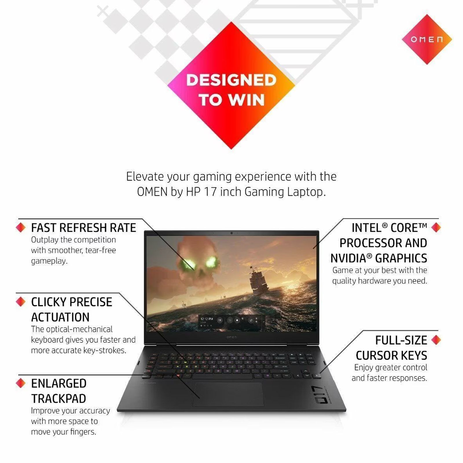 HP OMEN Intel Core i9 13th Gen (17.3 inch, 32GB, 1TB, Windows 11 Home, MS Office 2021, NVIDIA GeForce RTX 4080, QHD IPS Display, Shadow Black, 7K4J9PA)_10